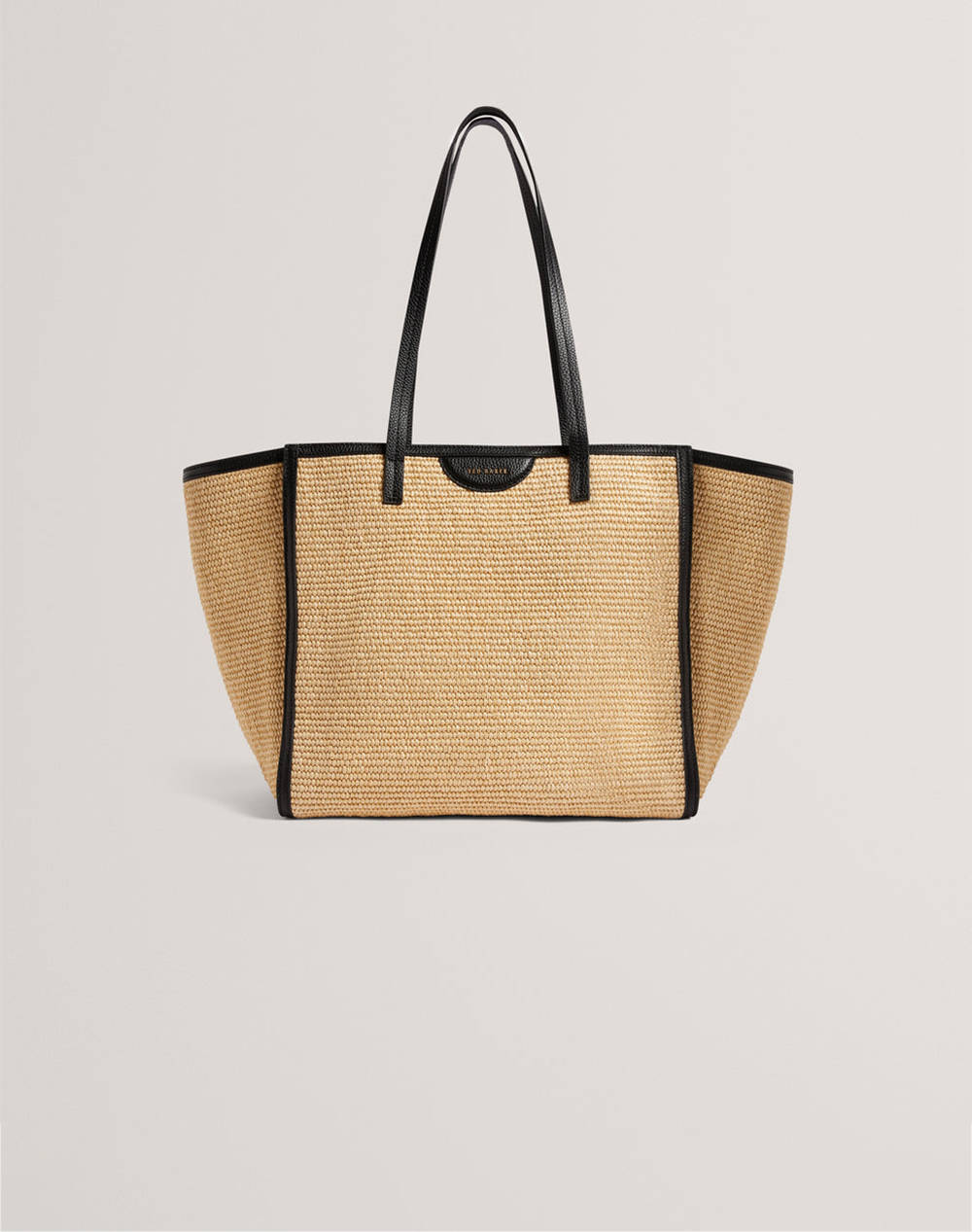 Ted Baker Barni Faux Raffia Large Shopper Bag Women Accessories Bags Black Synthetic 280181 Black Female Bags Black