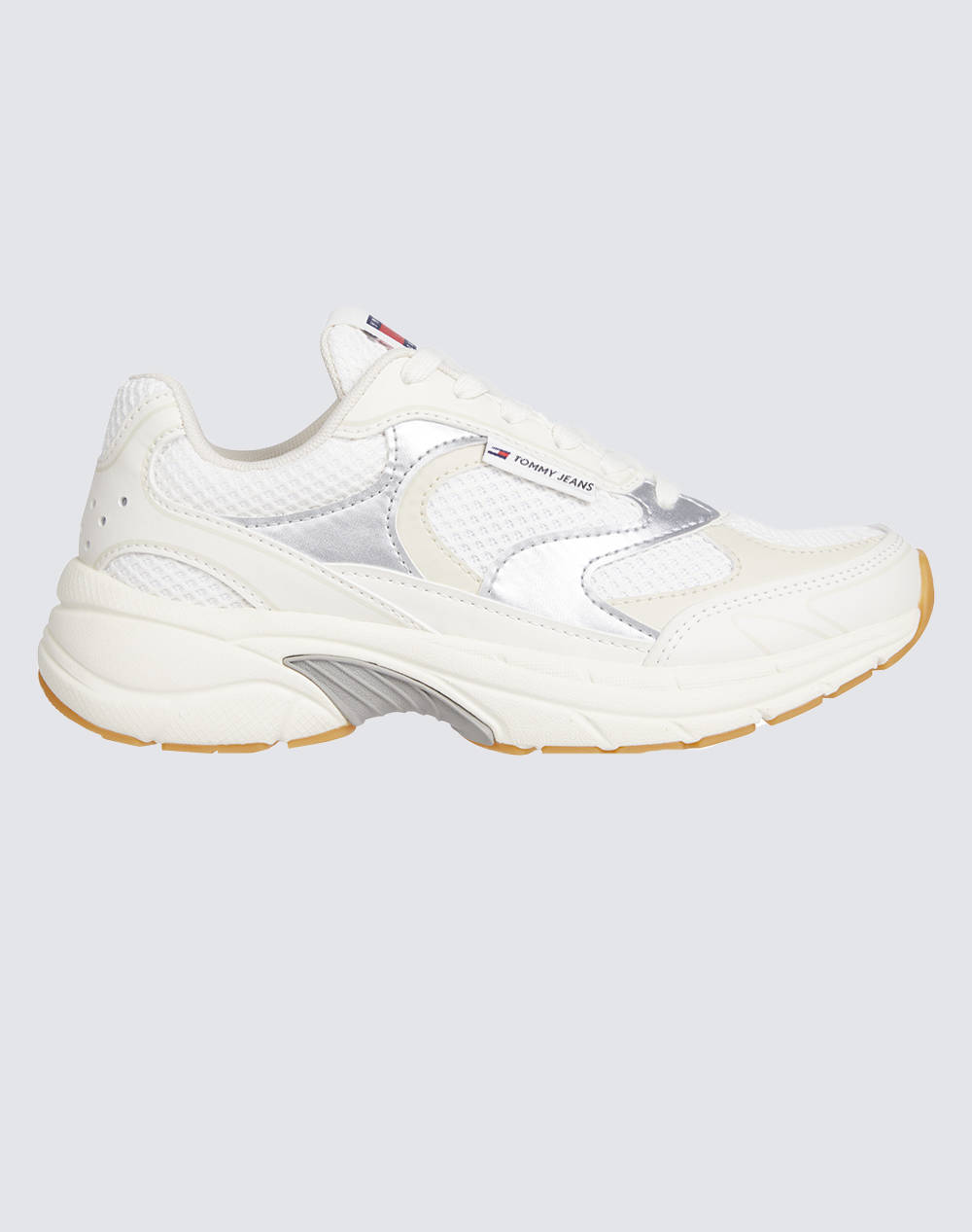 Tommy Jeans The Coney Metallic Women Footwear Sneakers Offwhite Synthetic En0En02772 Acg Female Sneakers