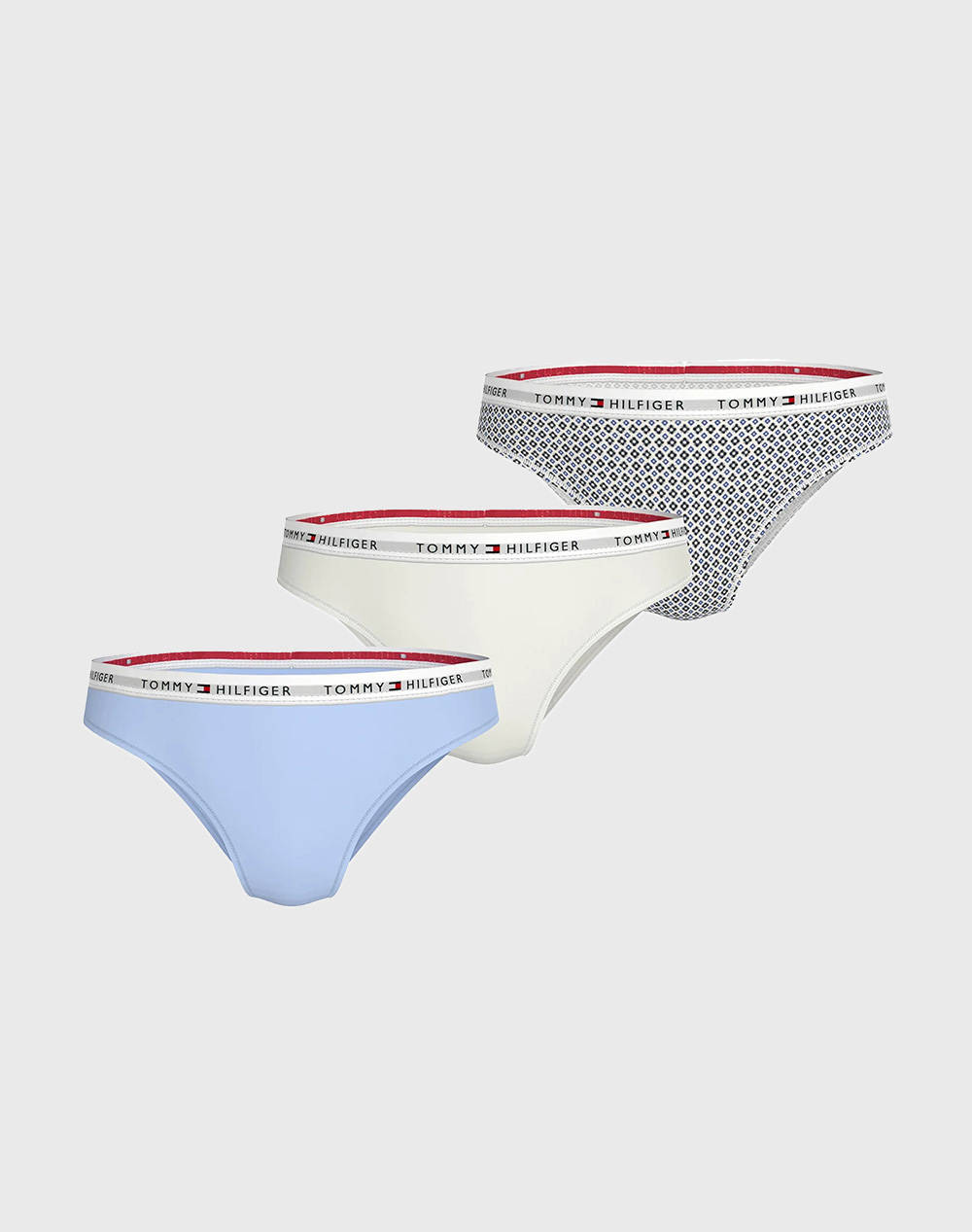 Tommy Hilfiger 3 Pack Bikini (Ext. Sizes) Women Underwear Briefs Briefs Multi Cotton,Elastic Uw0Uw05529 0V0 Female Briefs