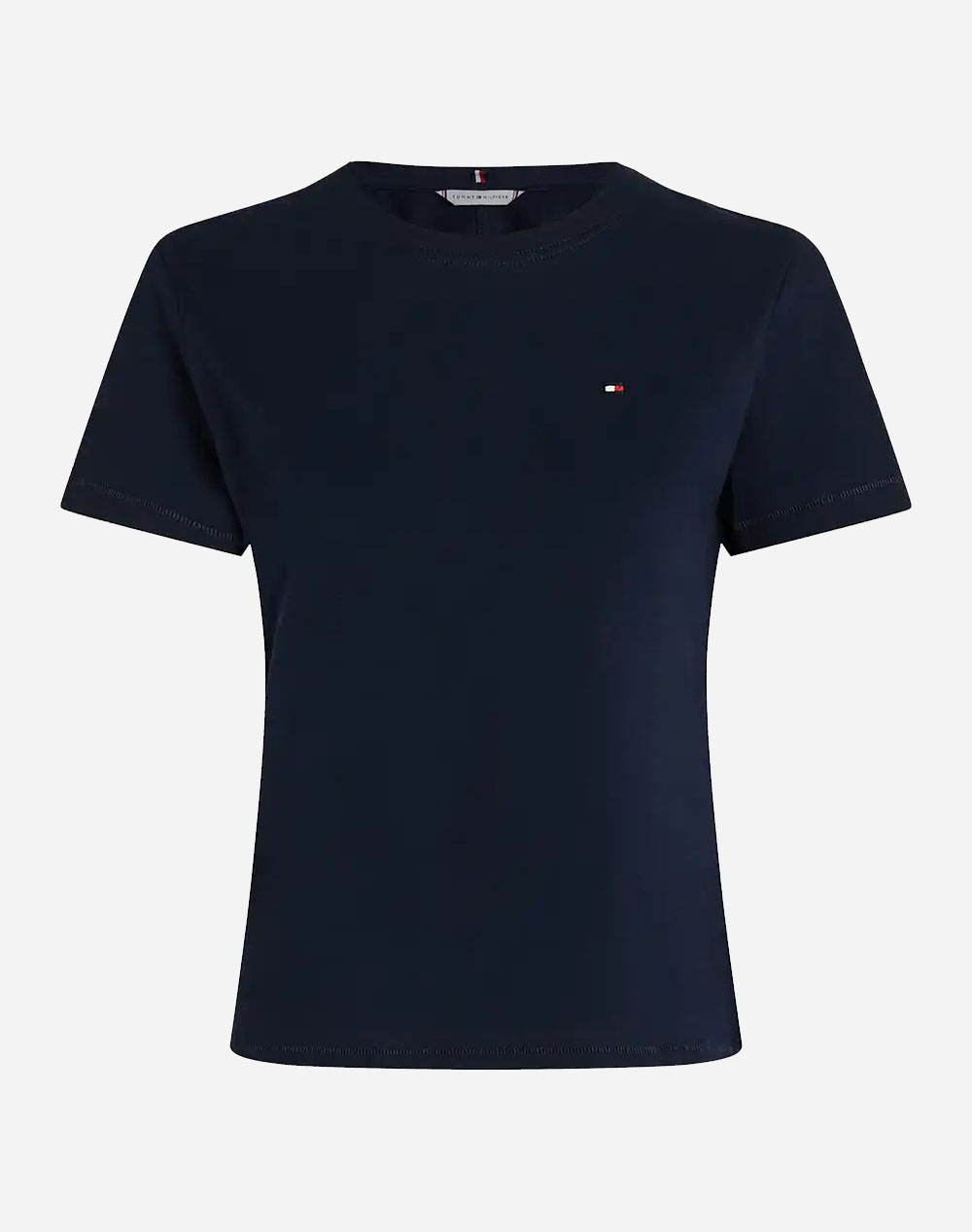 Tommy Hilfiger Slub Reg C Nk Ss Women Clothes Tops T Shirts Darkblue Cotton Ww0Ww44433 C1G Female T-Shirts Blue