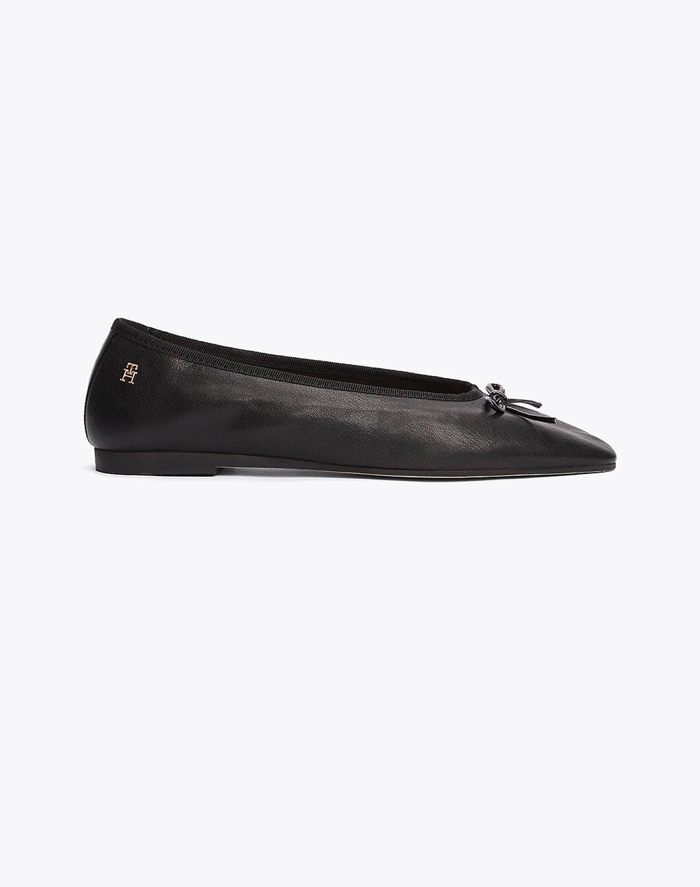 Tommy Hilfiger Ballerina Soft Leather Women Footwear Moccasins/Ballerinas Black Leather Fw0Fw08355 Bds Female Moccasins/Ballerinas Black