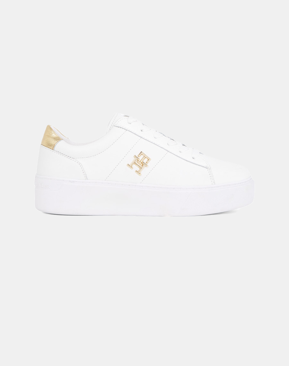 Tommy Hilfiger Platform Court Sneaker Metallics Women Footwear Sneakers Offwhite Leather Fw0Fw08648 Ybs Female Sneakers