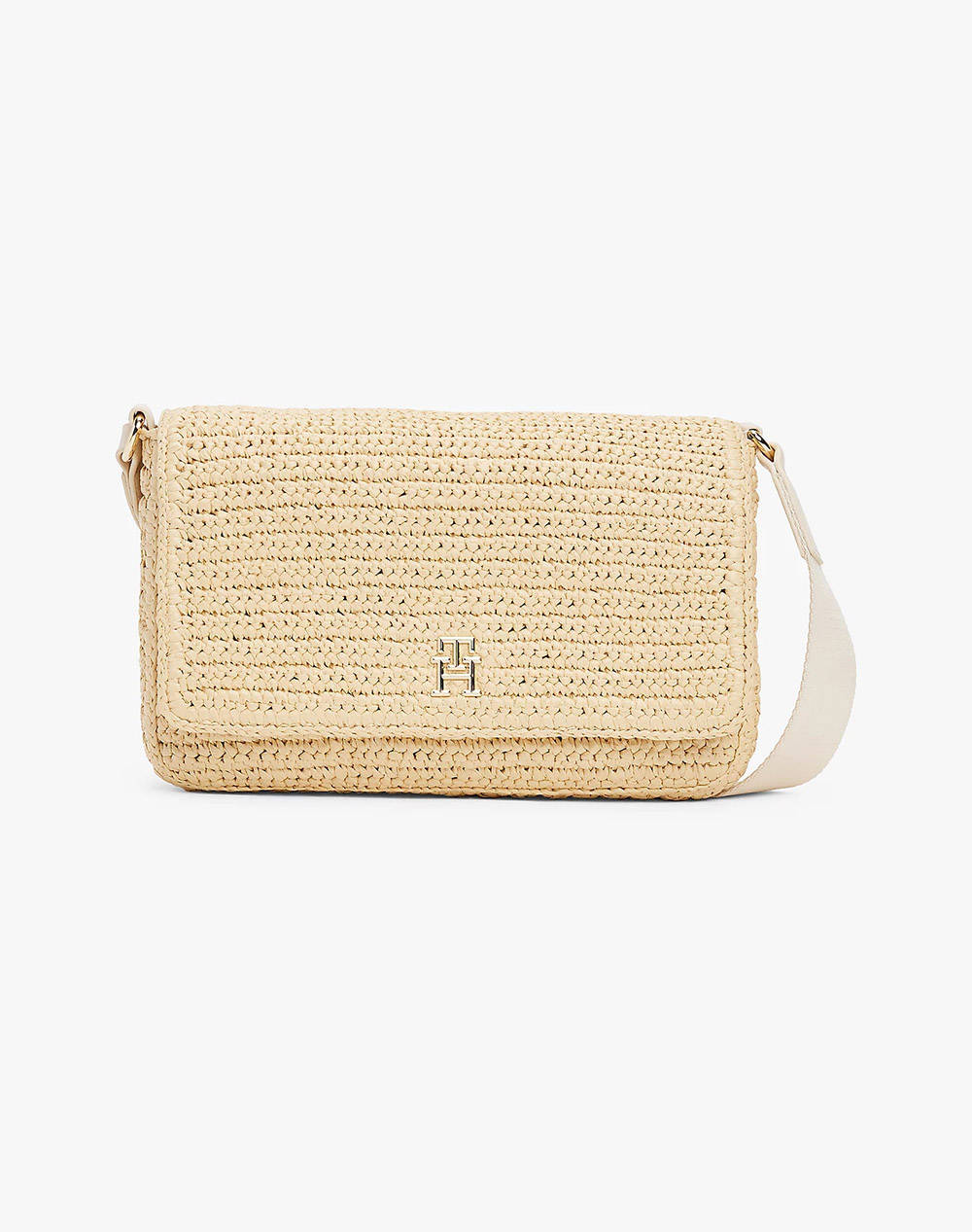 Tommy Hilfiger Th Spring Logo Conv Crossover (Dimensions: 23 X 6 X 17Cm.) Women Accessories Bags Biege Synthetic Aw0Aw17224 Aa8 Female Bags Biege