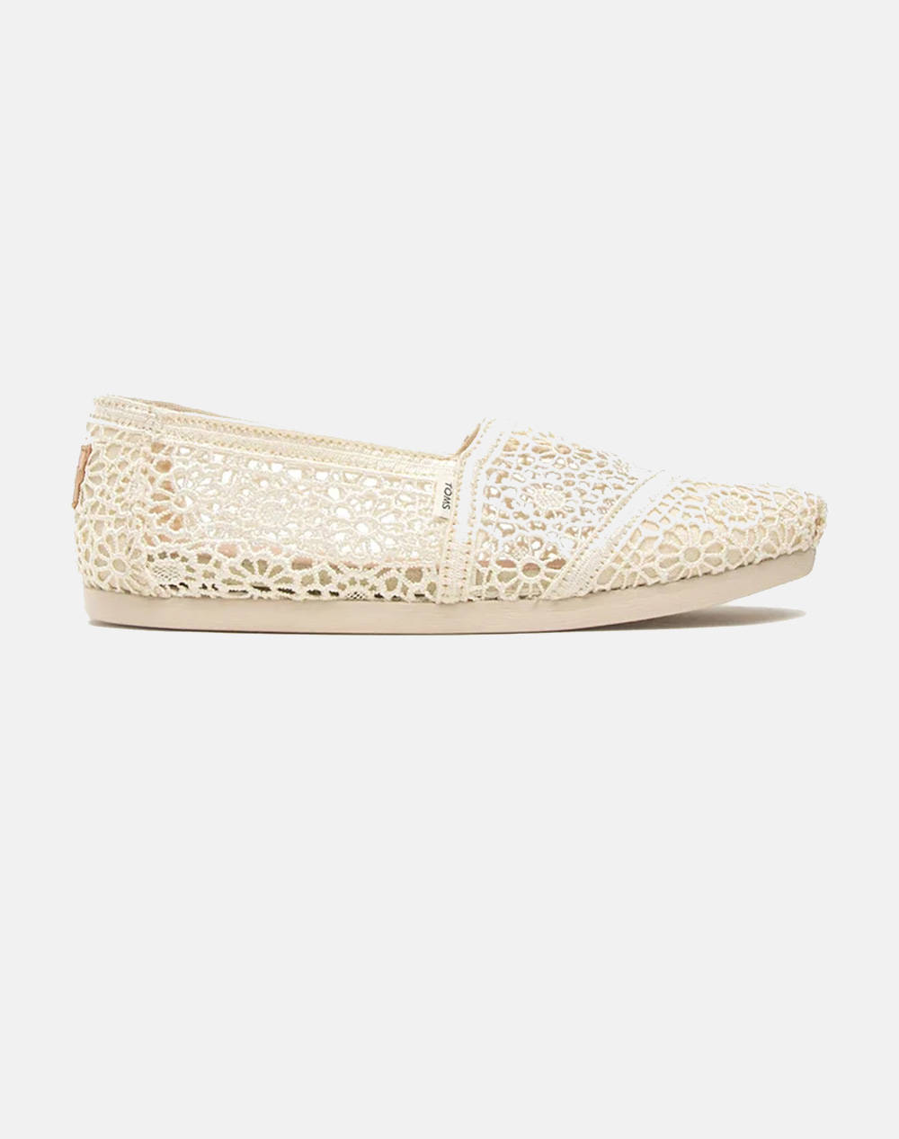 Toms Nat Moroccan Crochet Wm Alpr Esp Women Footwear Espadrilles/Sandals Biege Fabric 10016241 Natural Female Espadrilles/Sandals Biege