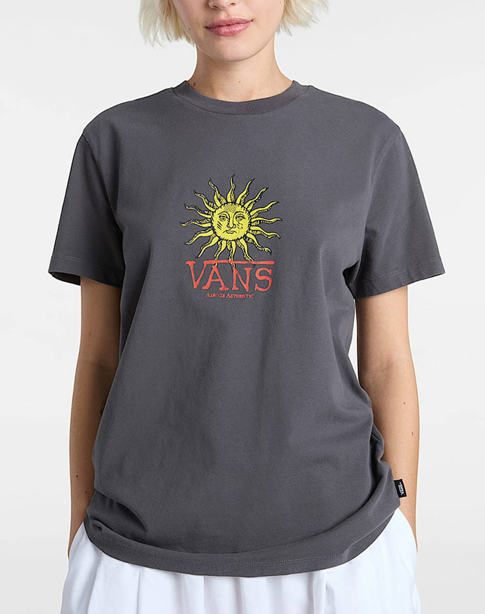 Vans Cosmic Ray Bff Ss Women Clothes Tops T Shirts Darkslategrey Cotton Vn000Nxa1O71 Vn1O7 Female T-Shirts