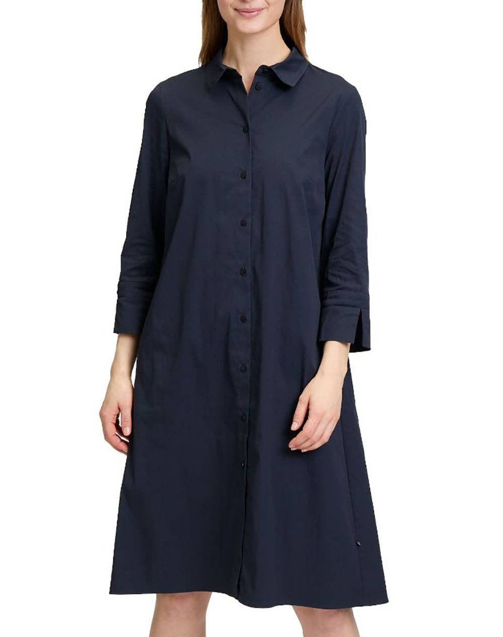 Vera Mont Dress Women Clothes Dresses Darkblue Cotton 0355/4845 8541 Female Dresses Blue