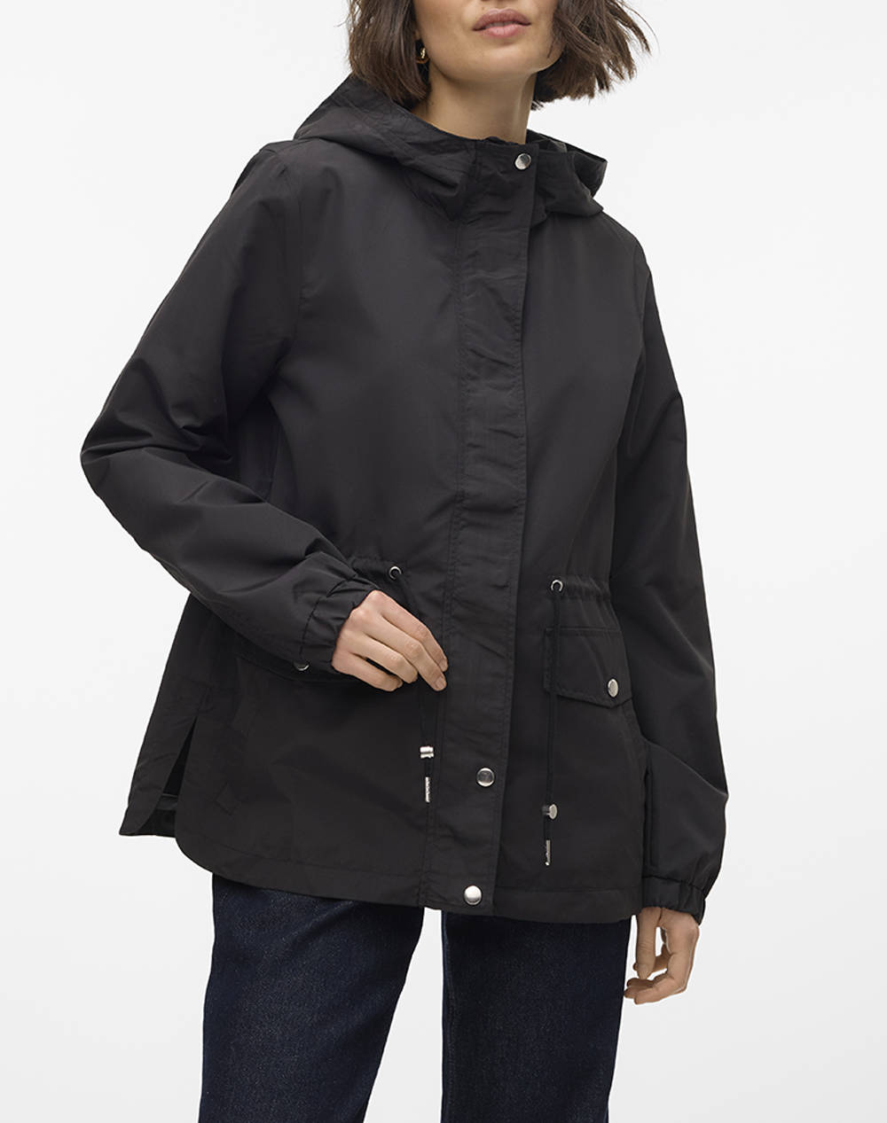 Vero Moda Vmpaisley Parka Jacket Noos Women Clothes Outerwear Outerwear Jackets Black Synthetic 10301577 Black Female Jackets Black