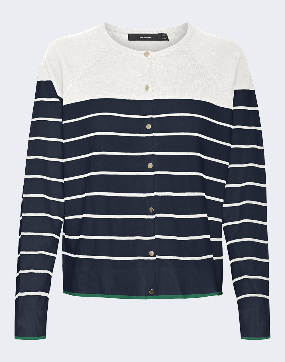 Vero Moda Vmalma Ls O Neck Raglan Cardigan Boo Women Clothes Tops Knits Navyblue Cotton,Synthetic 10323445 Navy Blazersnowwhite+Bosphoruscontrast