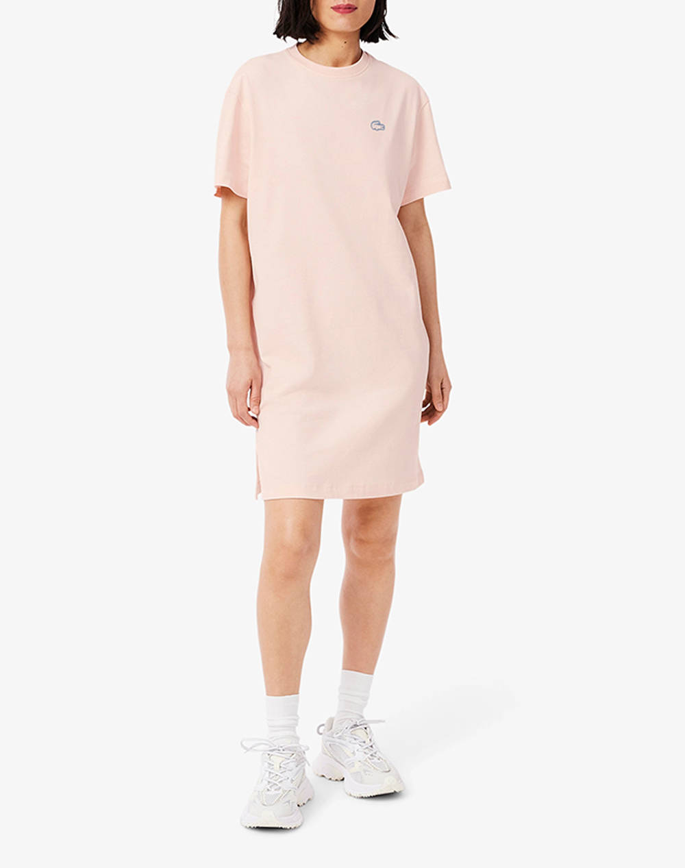 Lacoste Dress Ss Women Clothes Dresses Lightcoral Cotton 3Ef2864 Hcz Female Dresses