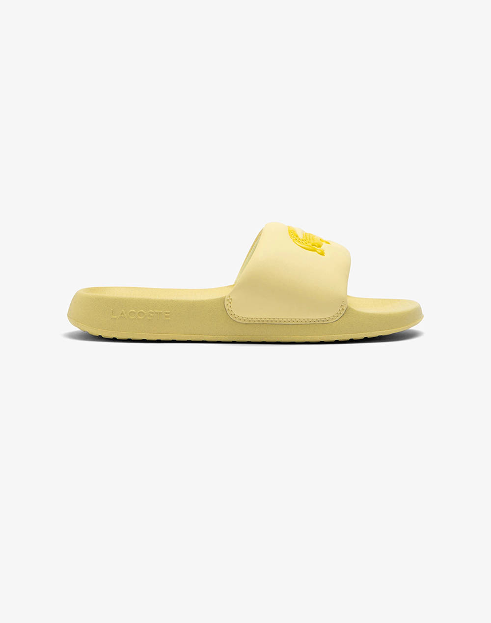 Lacoste Women''S Shoes Serve Slide 1.0 125 Women Footwear Flip Flops Lightyellow Imitation Leather 37 49Cfa0022Amg 0000 Female Flip Flops