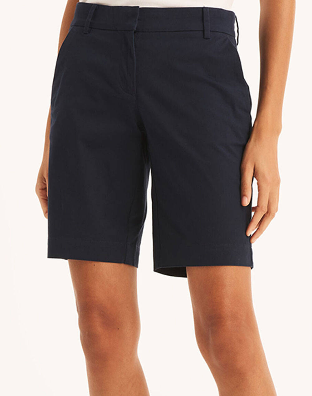 Nautica Bermuda/Shorts 10 Anchor Stretch Twill Solid Short Women Clothes Shorts/Bermudas Bermudas Navyblue Cotton,Elastic 3Nc45B702 4Vn Female