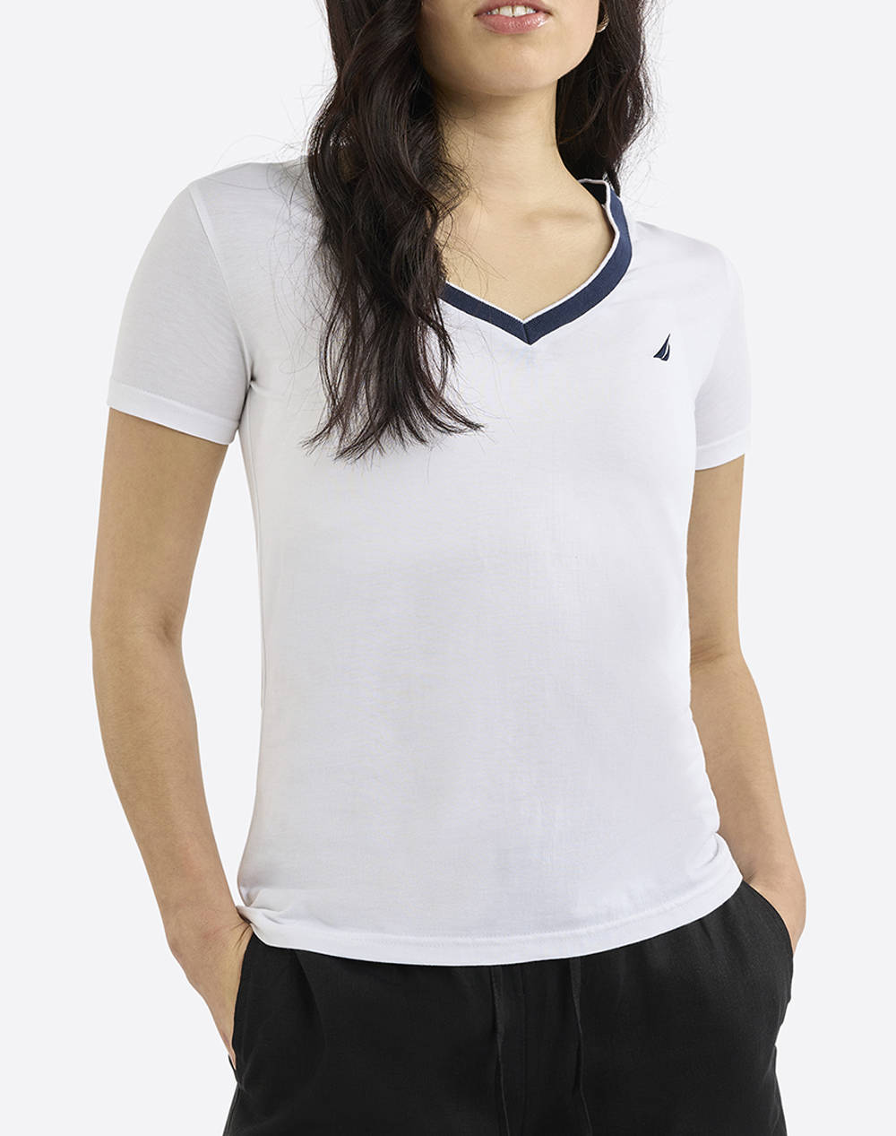 Nautica T Shirt Ss Mae T Shirt Women Clothes Tops T Shirts White Cotton,Synthetic 3Ncn2R03081 908 Female T-Shirts