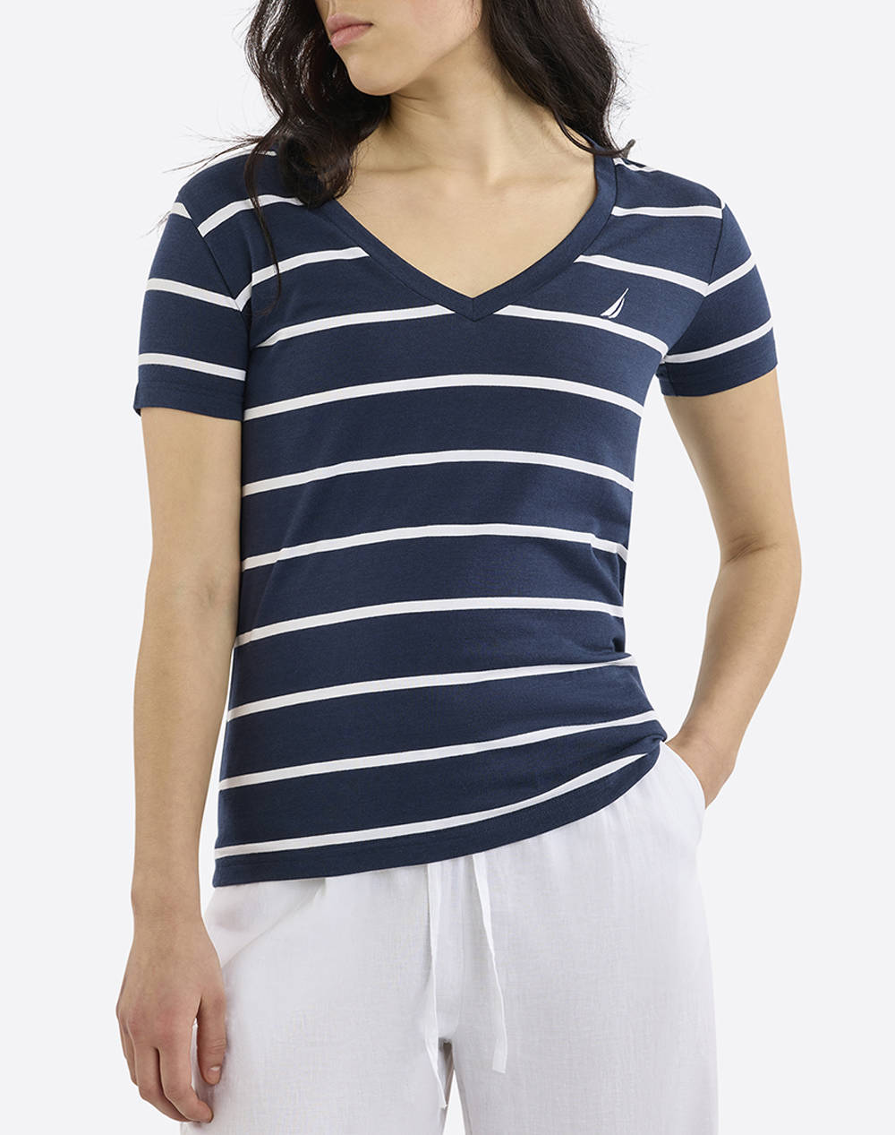 Nautica T Shirt Ss Hosta T Shirt Women Clothes Tops T Shirts Navyblue Cotton,Viscose 3Ncn2R03047 459 Female T-Shirts Blue