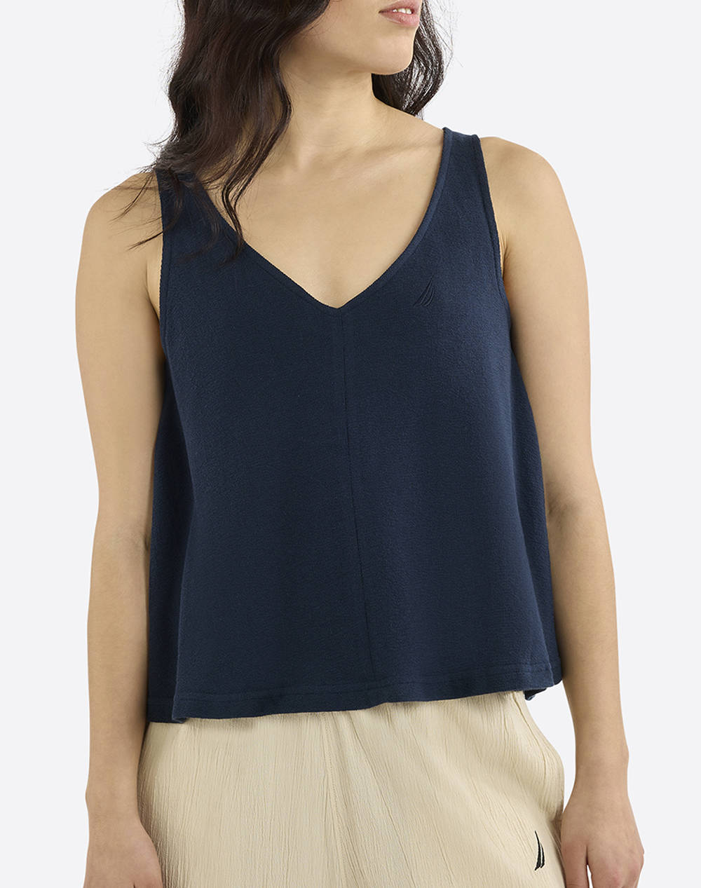 Nautica Top Ns Mallow Vest Women Clothes Tops Tops/Bodies Navyblue Cotton 3Ncn2R03052 459 Female Tops/Bodies Blue