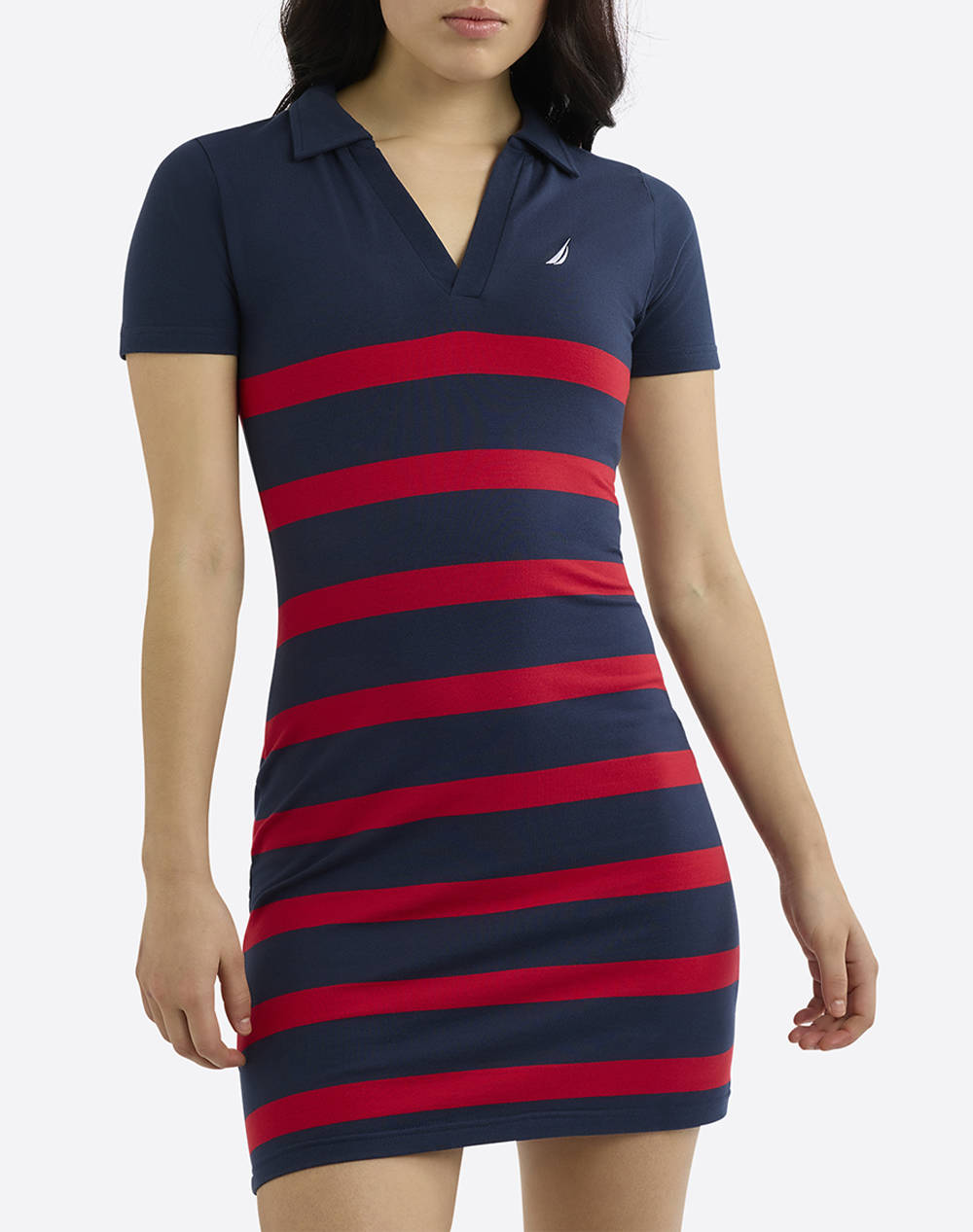 Nautica Dress Palmer Dress Women Clothes Dresses Navyblue Cotton,Elastic 3Ncn2R03069 459 Female Dresses Blue