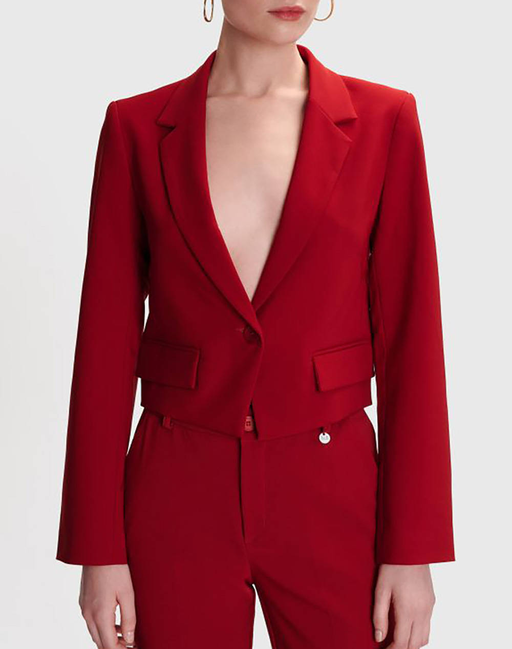 Ale Jacket Women Clothes Outerwear Blazers Red Elastic,Synthetic 82464615D Kokki Female Blazers