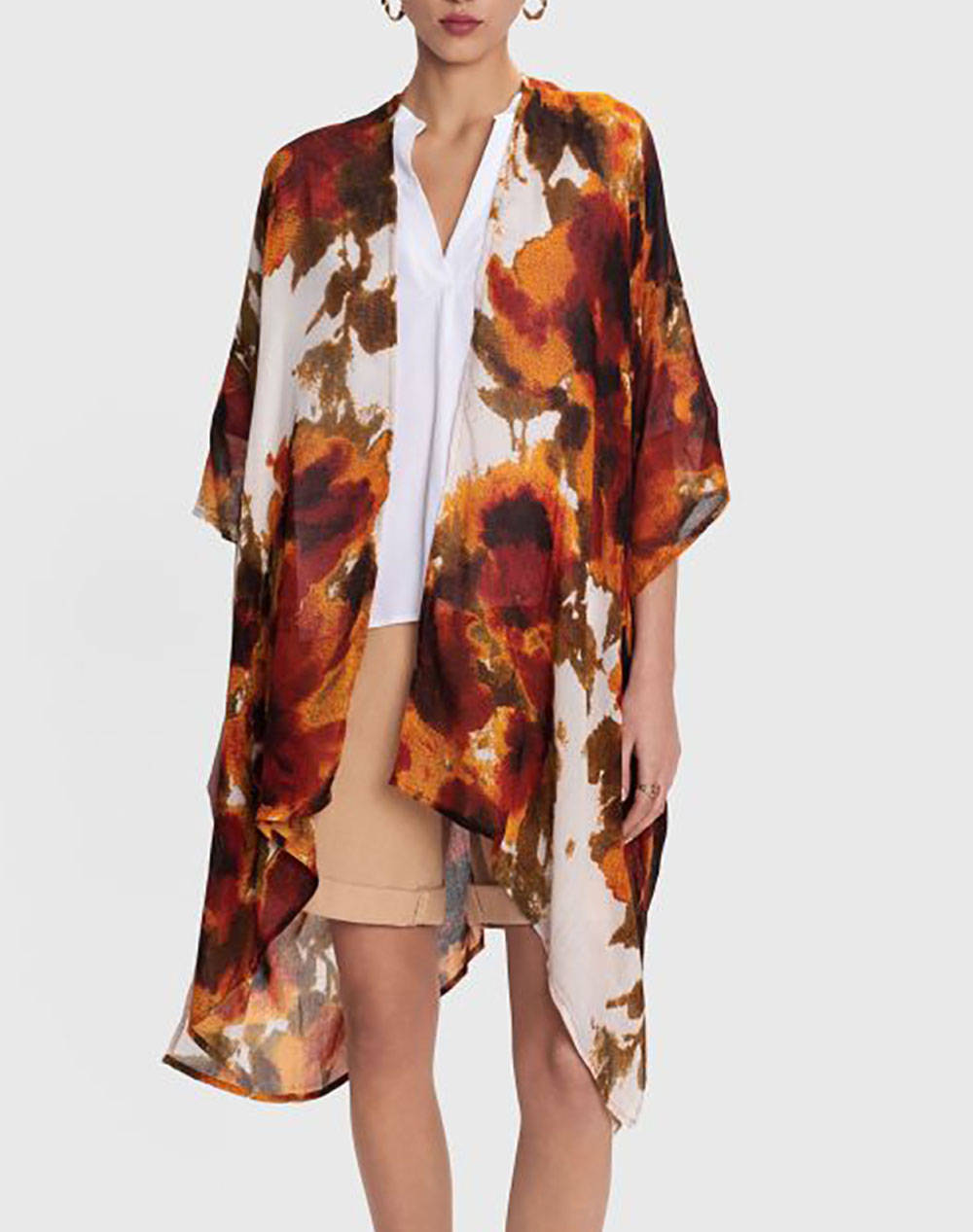 Ale Kimono Women Clothes Outerwear Blazers Multi Viscose 8921298 Multi Female Blazers