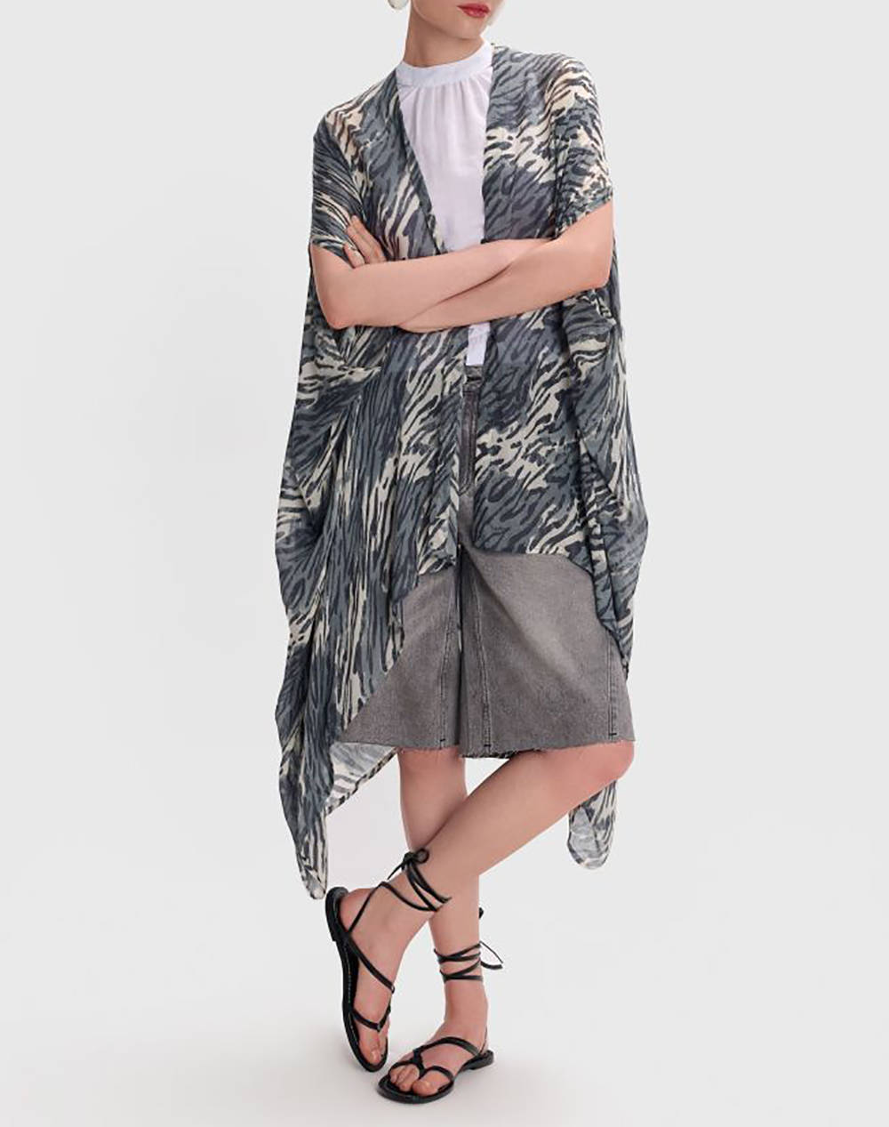Ale Kimono Women Clothes Outerwear Blazers Multi Viscose 8921302 Multi Female Blazers