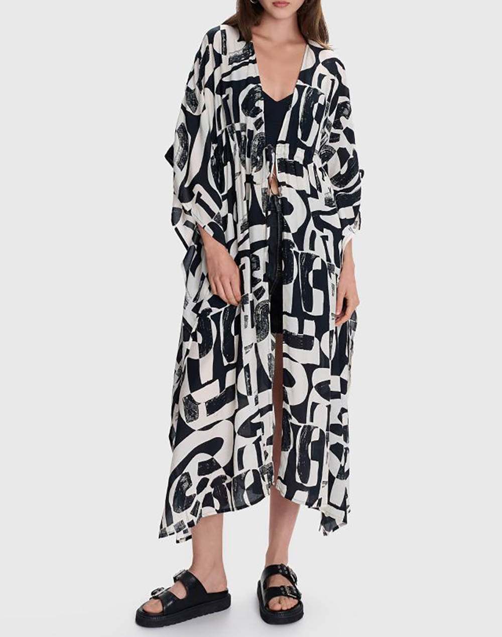 Ale Kimono Women Clothes Outerwear Blazers Multi Viscose 8921214 Multi Female Blazers
