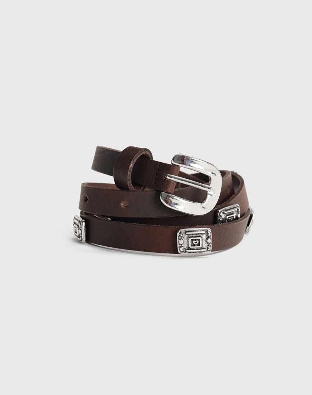 Ale Leather Belt Women Accessories Belts Brown Leather 8Z22791 Kafe Female Belts Brown