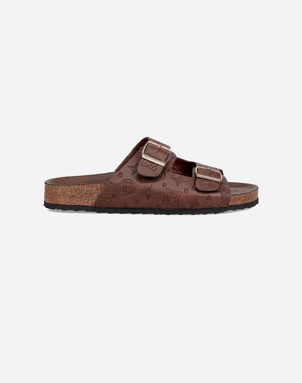 Laura Biagiotti 9066 Sand. Logo With Double Band Brown Women Footwear Sandals Brown Synthetic 100033846012 012 Female Sandals Brown