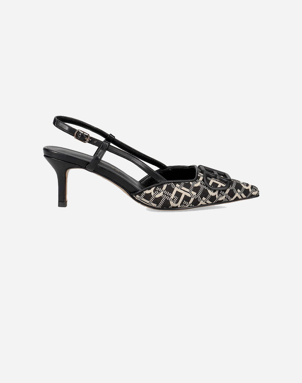 Laura Biagiotti 8969 Shoes Logo Mat With Buckle & Strap Black Women Footwear Pumps Black Synthetic 100033542014 014 Female Pumps Black