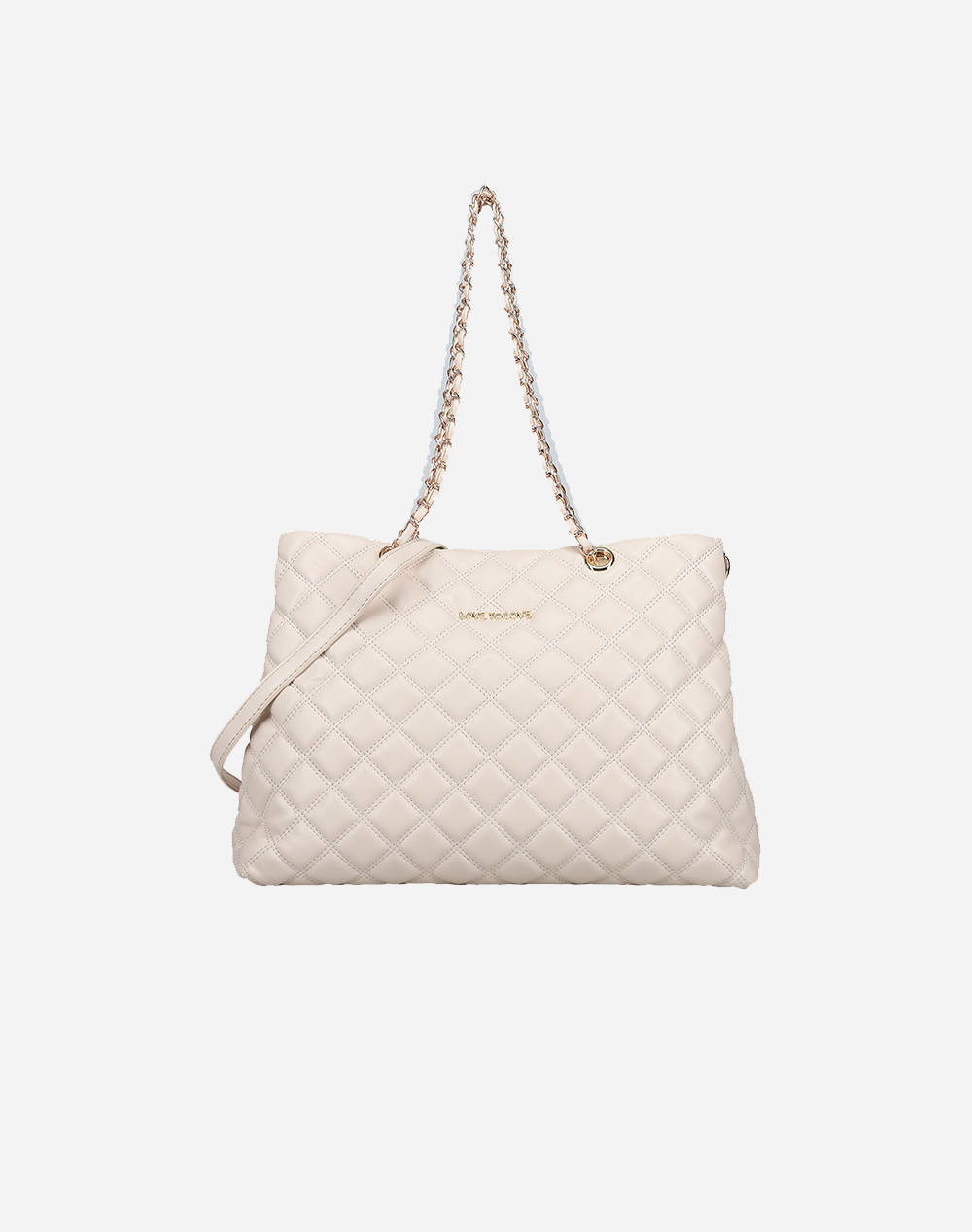 Love To Love By Gai Mattiolo Ltl01 Quilted Shoulder Bag With Zipper Beige Women Accessories Bags Biege Imitation Leather 200008809010 010 Female Bags