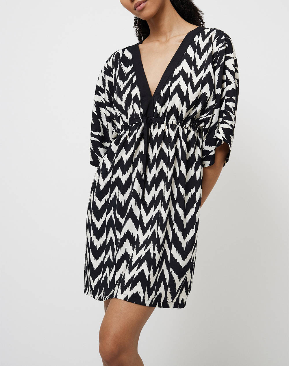 Aruelle Zaila Dress Ss25 Women Clothes Dresses Multi Viscose,Synthetic 39.01.23.791 Ecru&Black,Mult Female Dresses
