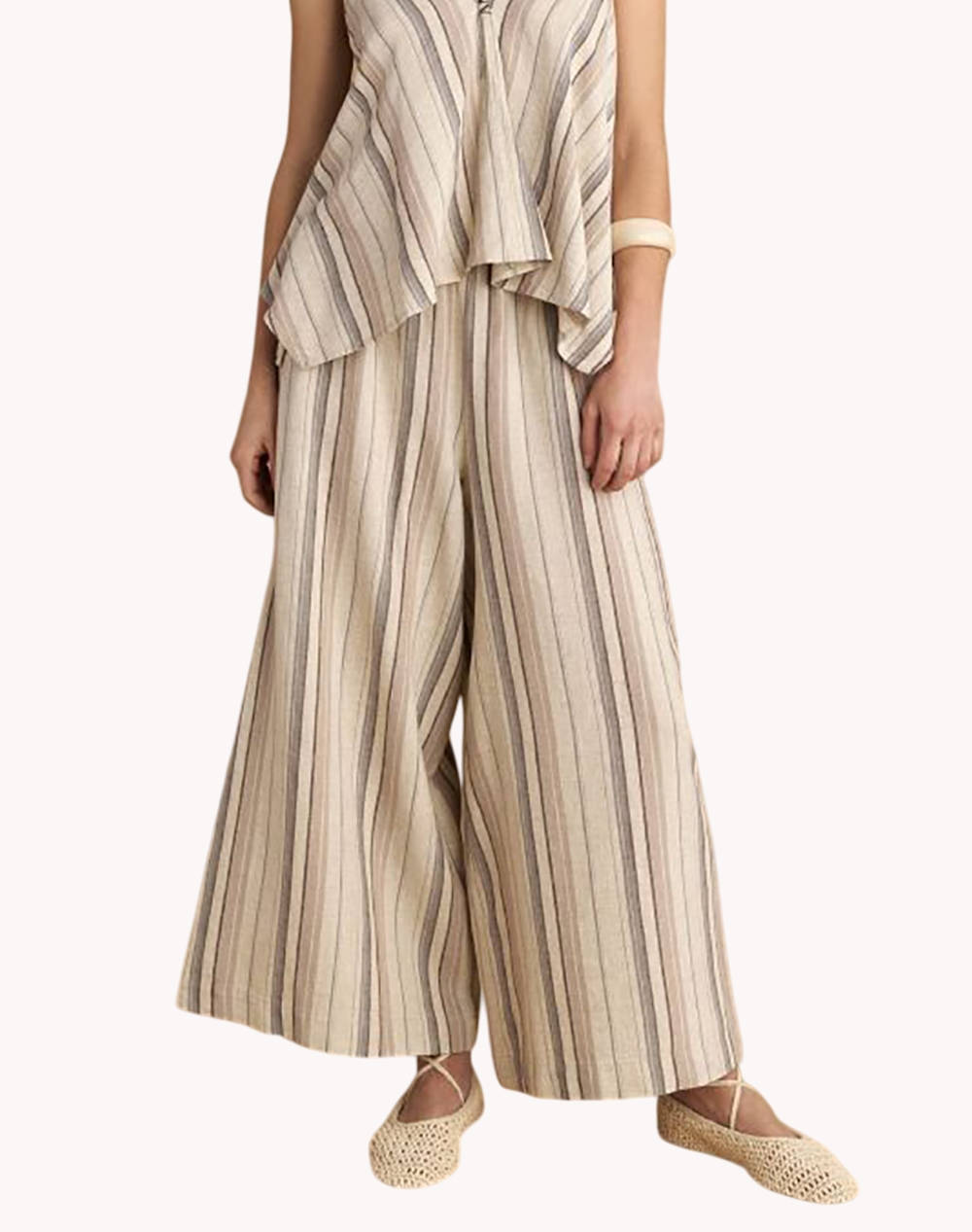 Attrattivo Culottes Women Clothes Trousers Chinos Multi Cotton,Viscose,Linen 91072046 Natur Female Chinos