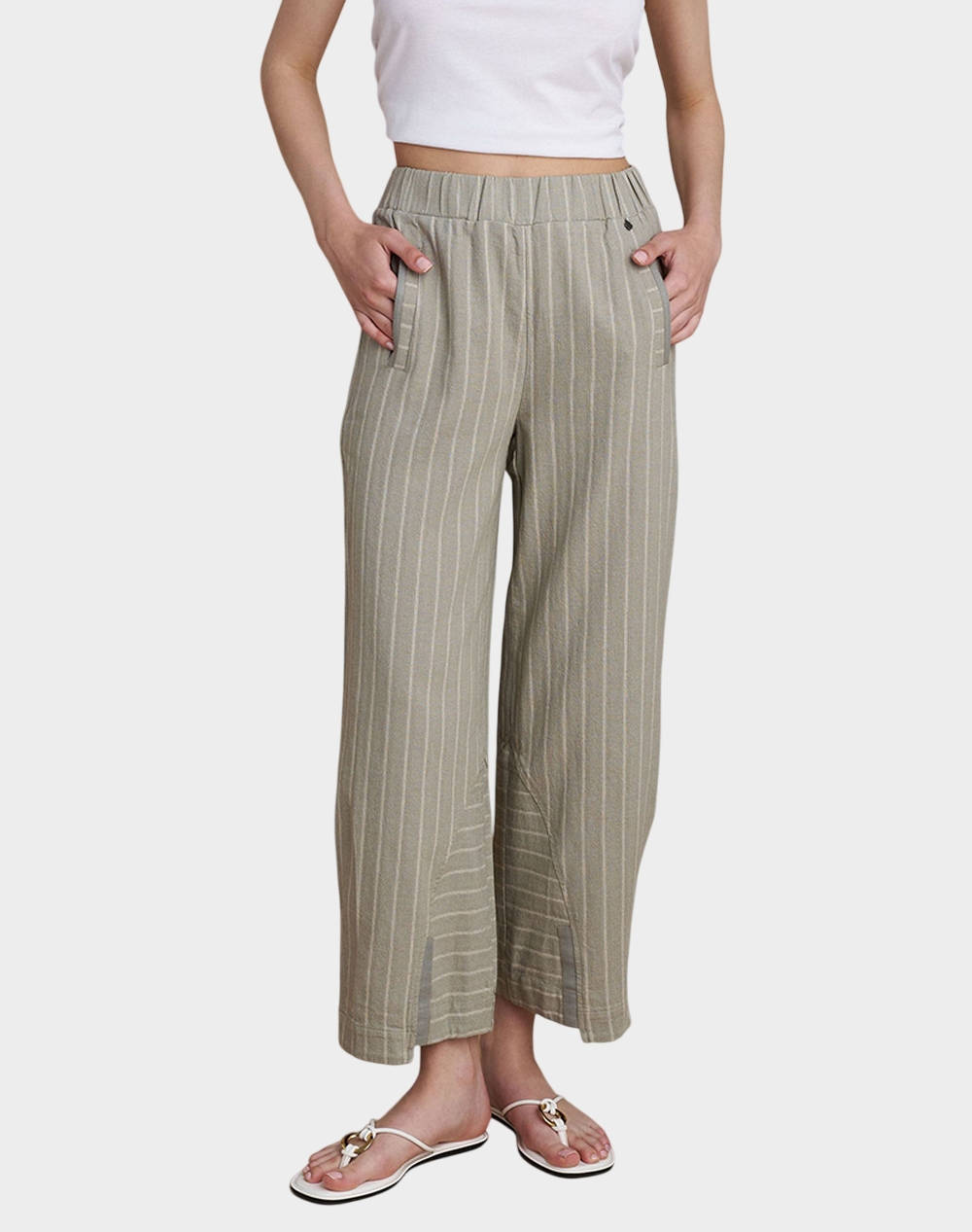 Attrattivo Shalwar Women Clothes Trousers Fabric Trousers Khaki Cotton,Linen 91221097 Lkhak Female Fabric Trousers Khaki
