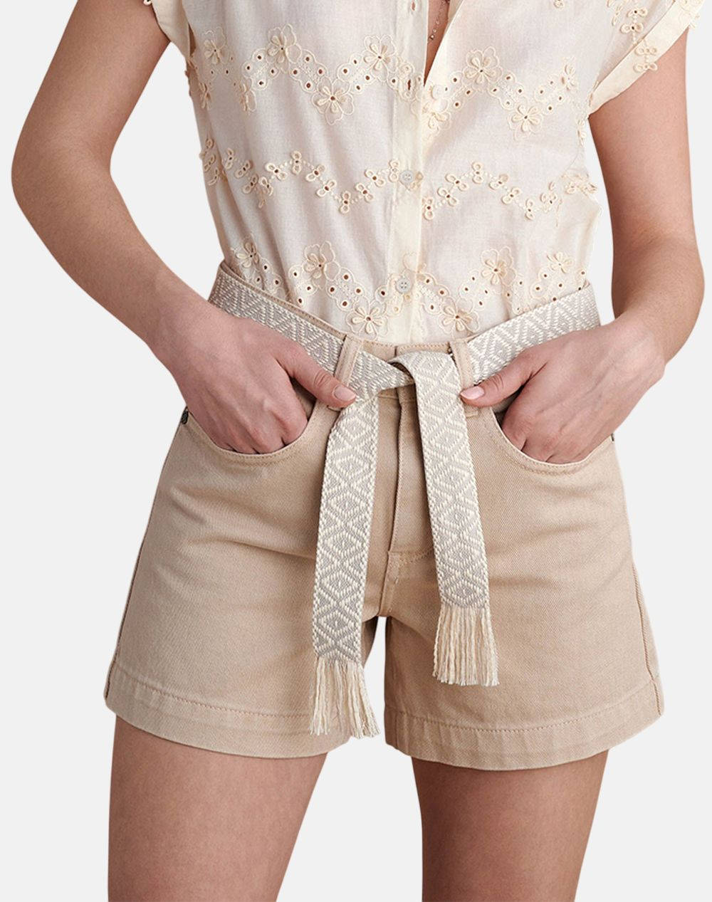 Attrattivo Shorts Women Clothes Shorts/Bermudas Shorts Biege Cotton 9920977 Mpez Female Shorts Biege