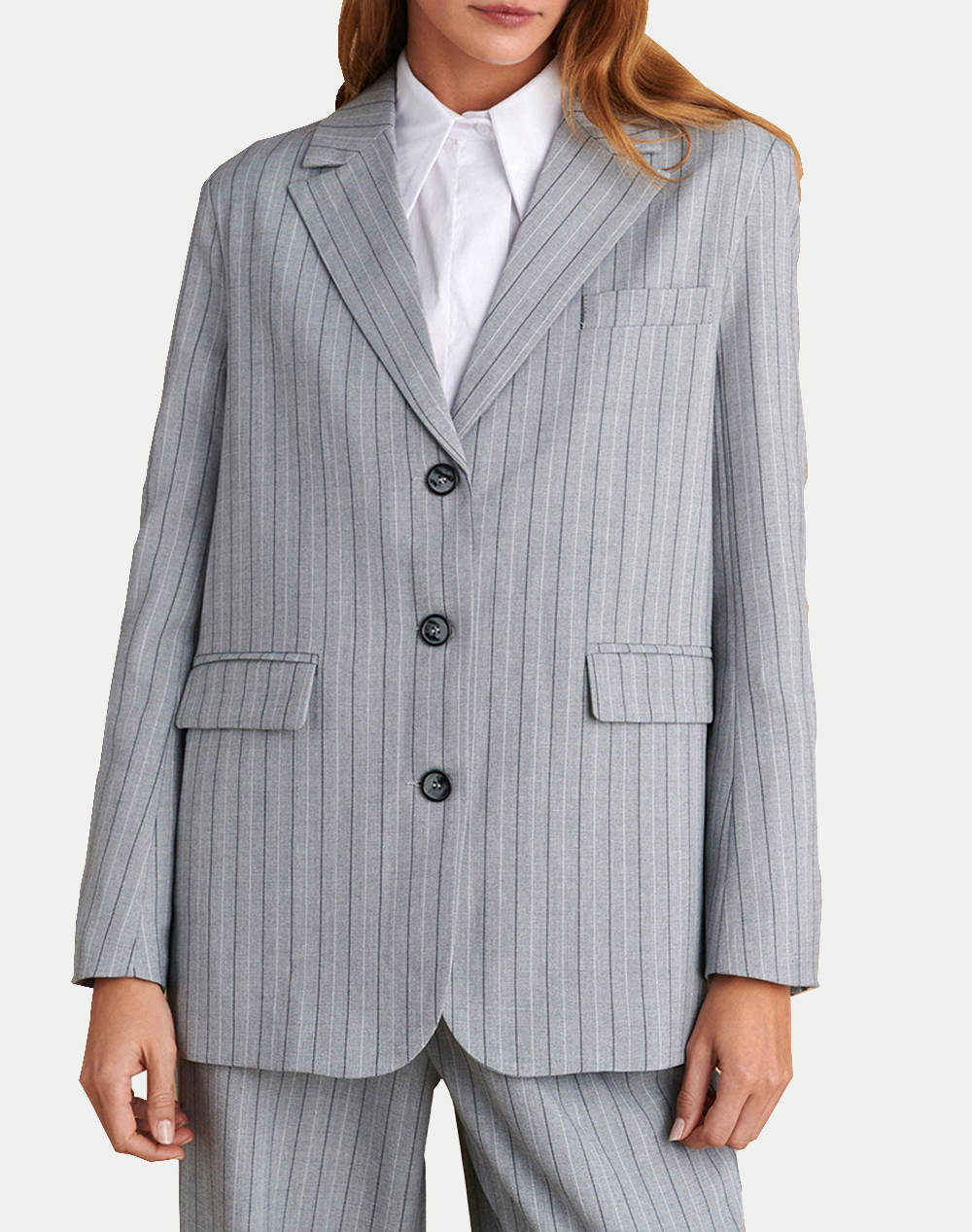 Attrattivo Women Clothes Outerwear Blazers Gray Elastic,Synthetic 9920344 Gri Female Blazers