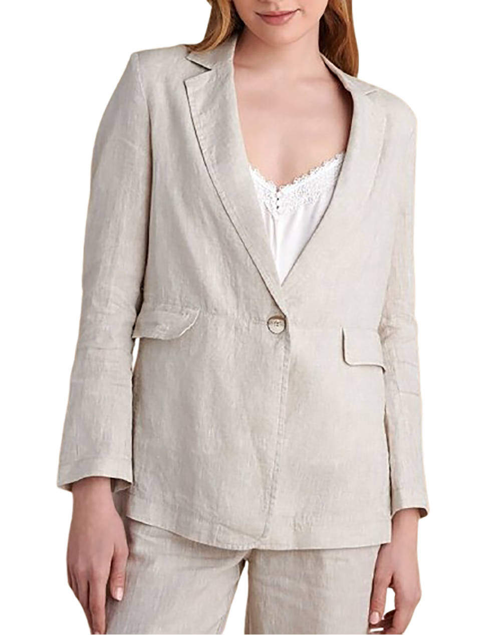 Attractivo Jacket 100Linen Women Clothes Outerwear Blazers Cream Linen 91367662 Natur Female Blazers