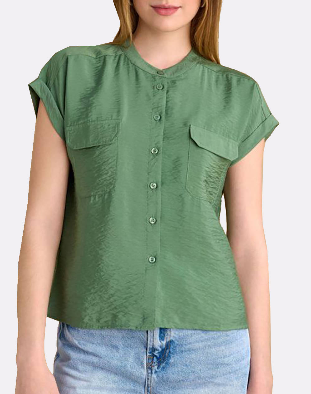 Attractive Shirt Women Clothes Shirts Green Viscose,Synthetic 9920461 Menta Female Shirts Green