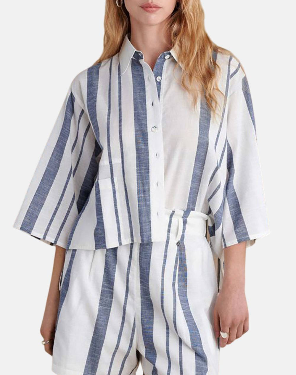 Attrattivo Shirt Women Clothes Shirts White Cotton,Linen 9921147 Leyko Female Shirts