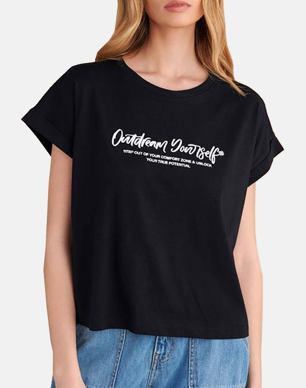 Attrattivo Shirt Women Clothes Tops T Shirts Black Cotton 9920872 Mayro Female T-Shirts Black