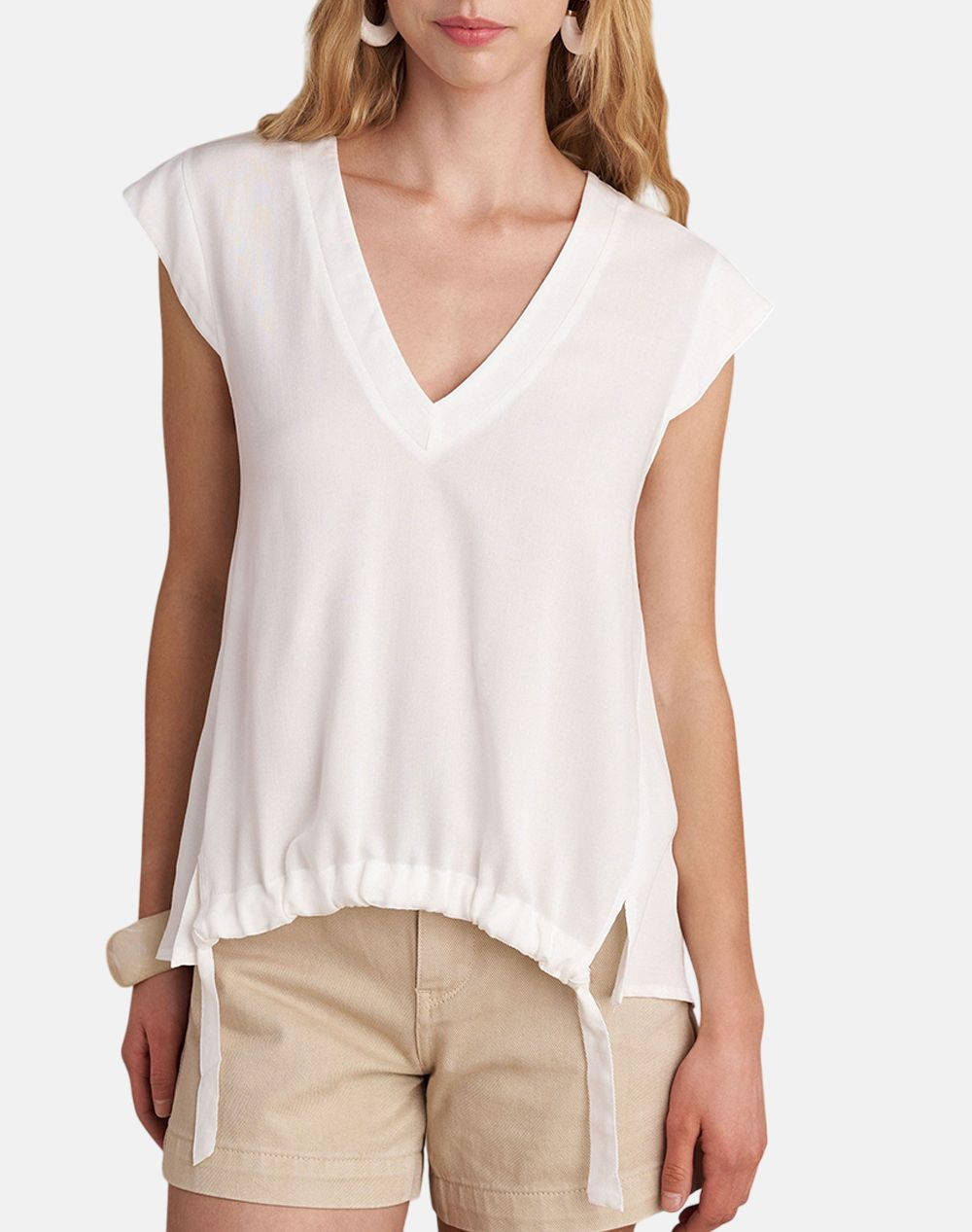 Attrattivo Top Women Clothes Tops Tops/Bodies Offwhite Viscose 91372261 Ekroy Female Tops/Bodies