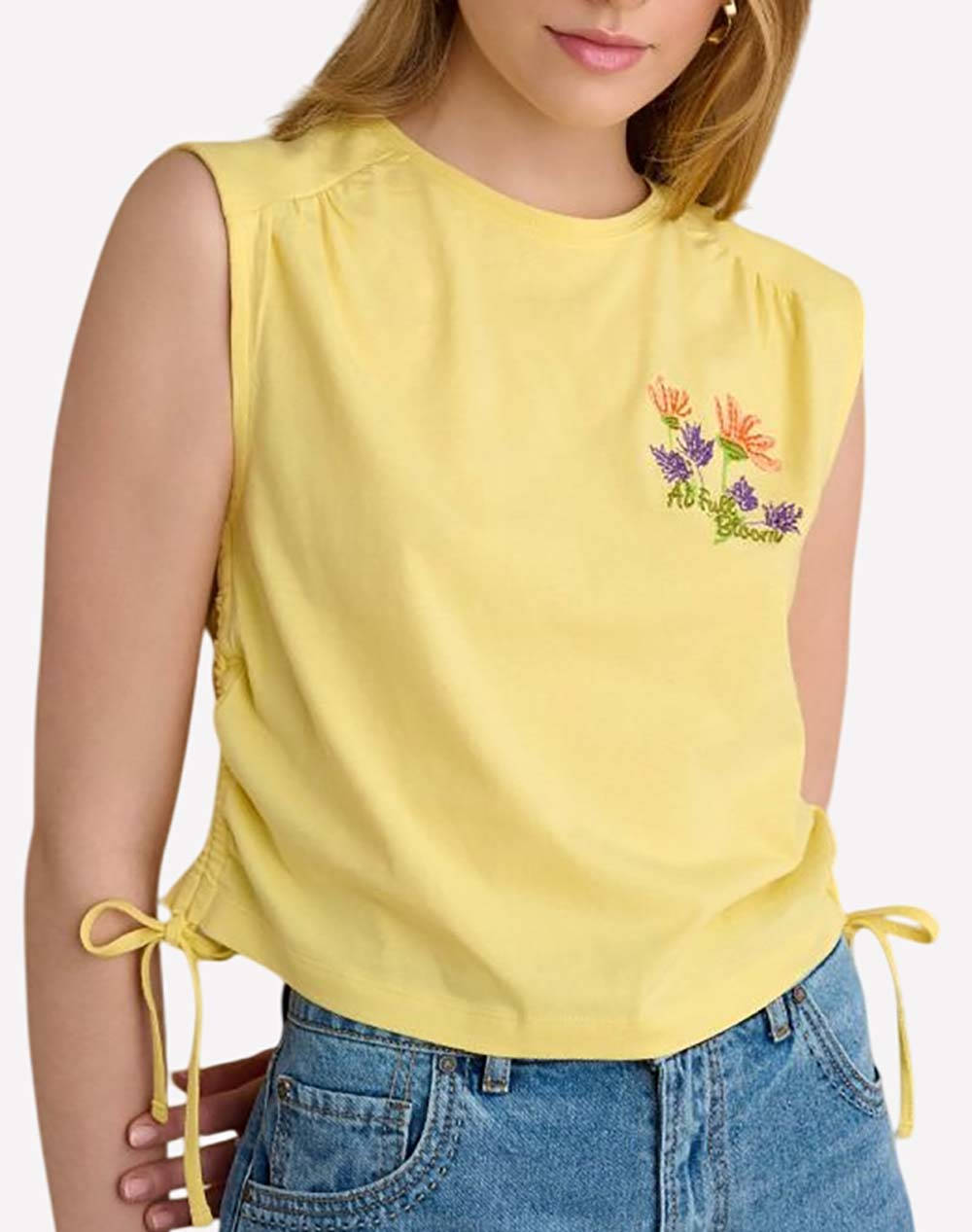 Attrattivo Shirt Women Clothes Tops T Shirts Yellow Cotton 9921294 Kitri Female T-Shirts