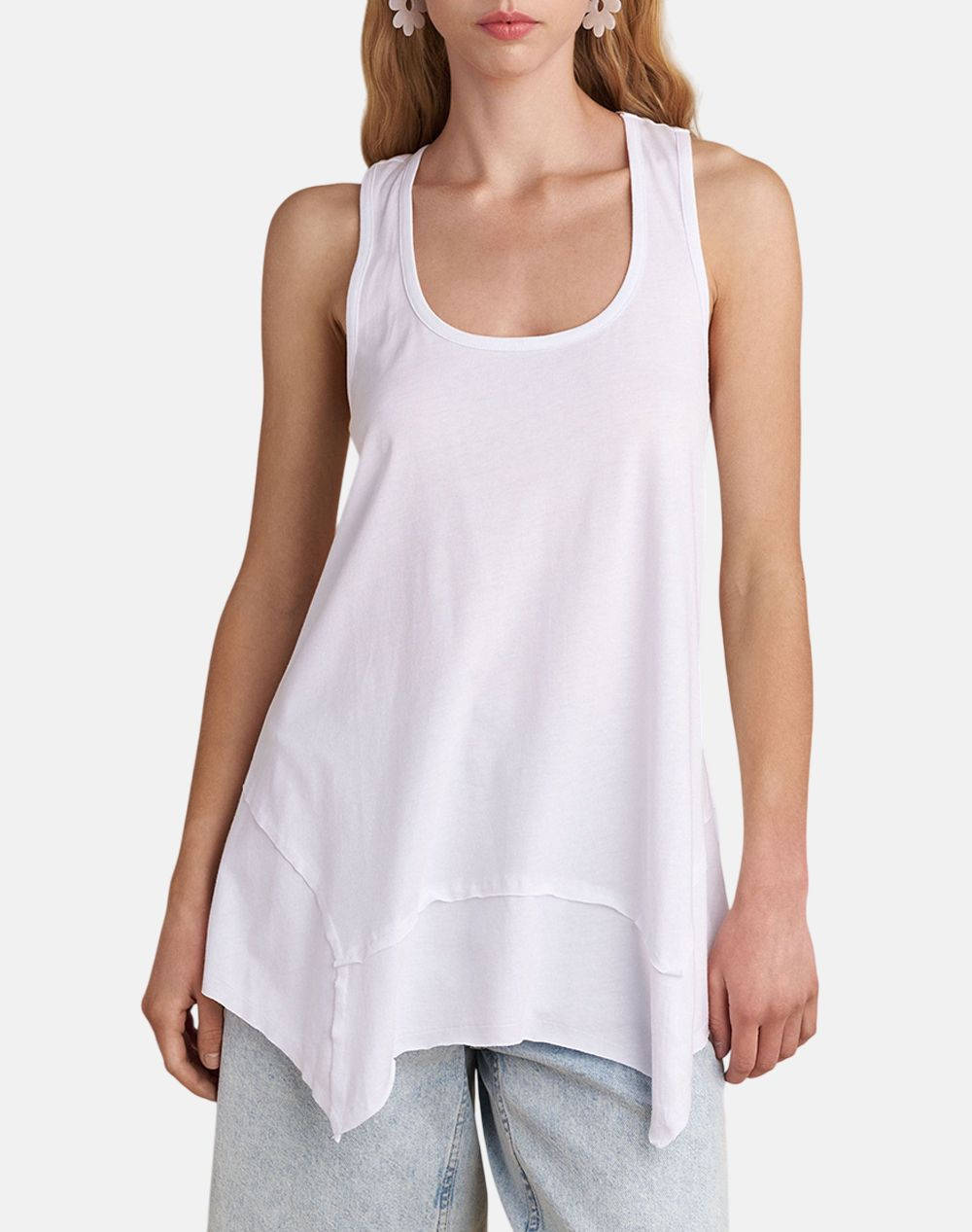 Attrattivo Blouse Women Clothes Tops T Shirts White Cotton,Synthetic 9921835 Leyko Female T-Shirts