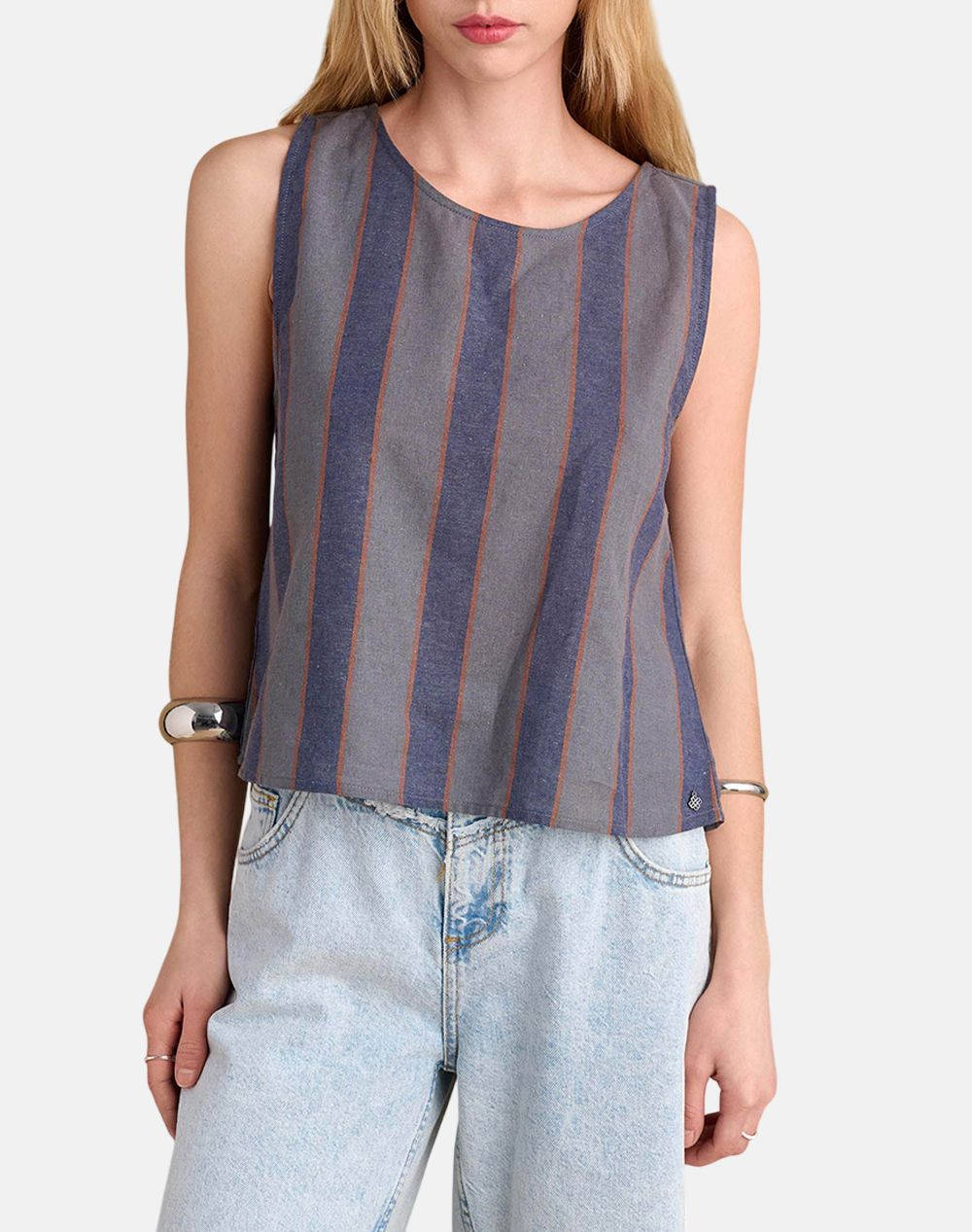 Attrattivo Top Women Clothes Tops Tops/Bodies Multi Cotton,Linen 9920871 Mple Female Tops/Bodies