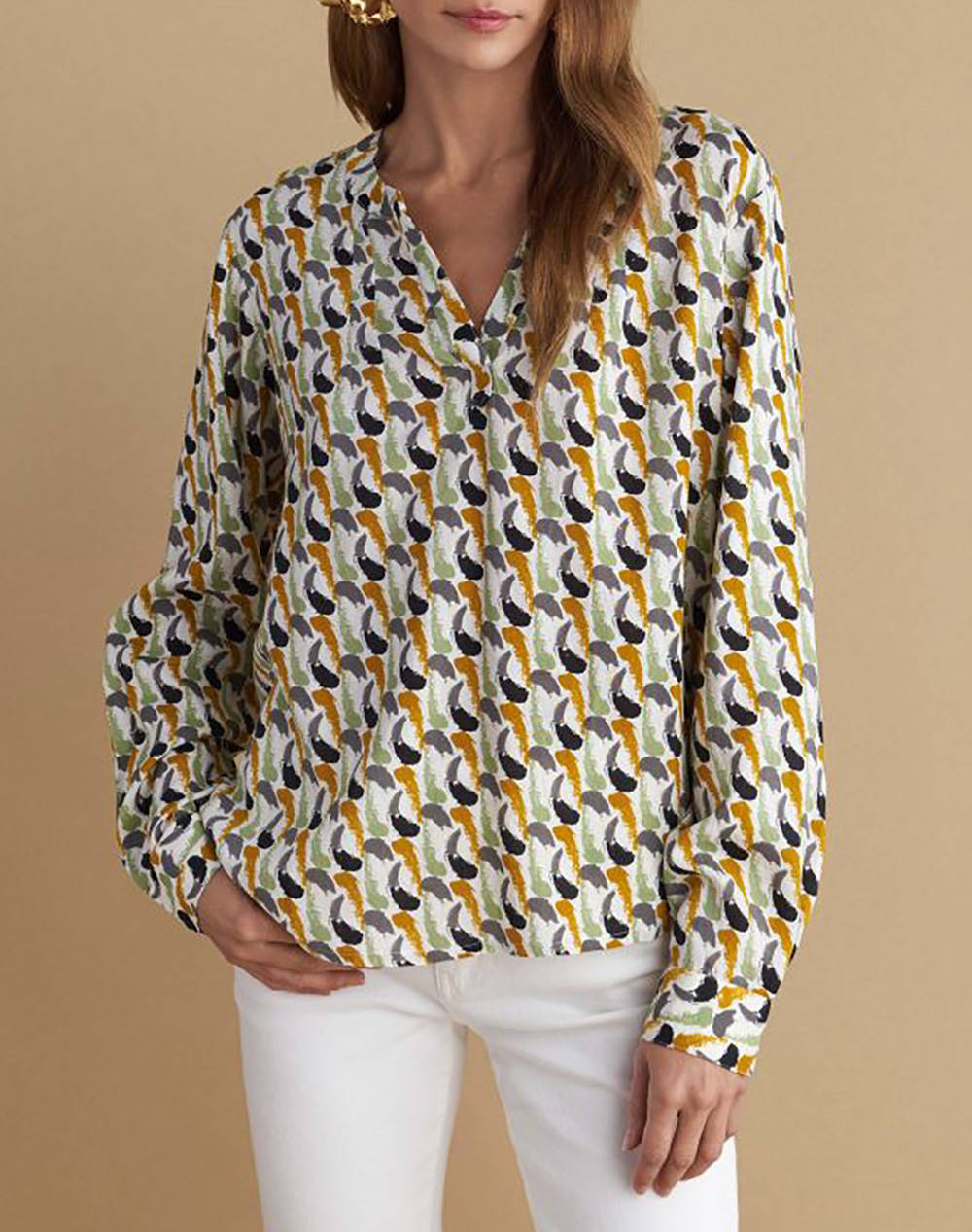 Attrattivo Tunic Women Clothes Tops Tops/Bodies Multi Viscose 9920504 Multi Female Tops/Bodies