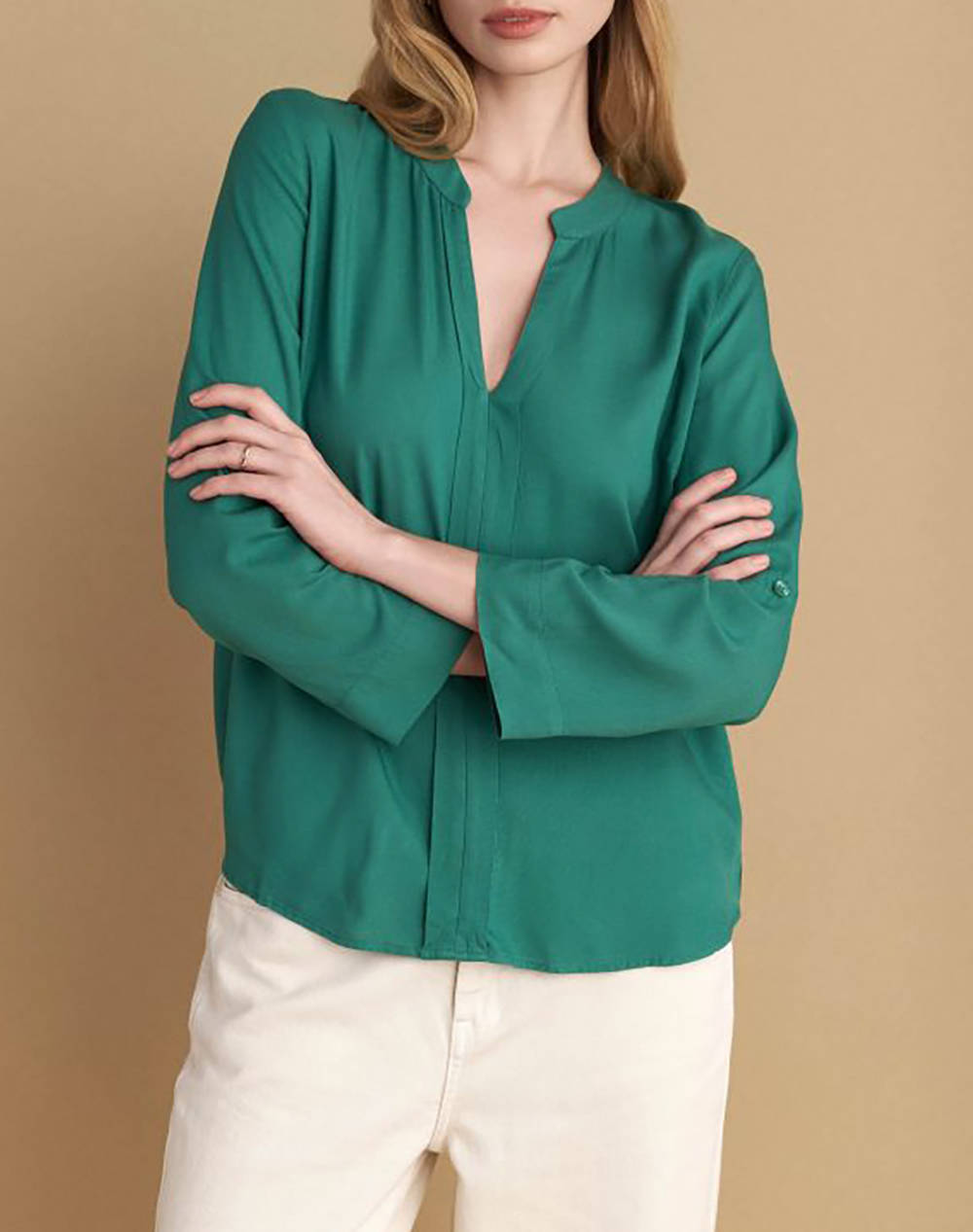 Attrattivo Tunic Women Clothes Tops Tops/Bodies Green Viscose 91372231H Prasi Female Tops/Bodies Green