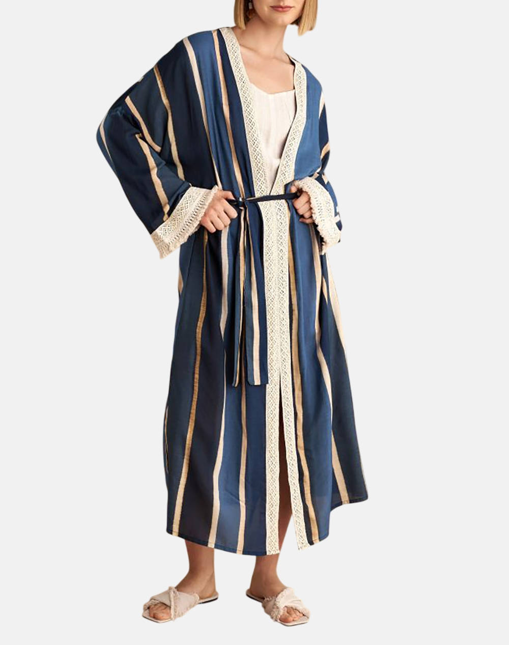 Attrattivo Kimono Women Clothes Outerwear Blazers Blue Viscose 9921721 Multi Female Blazers Blue