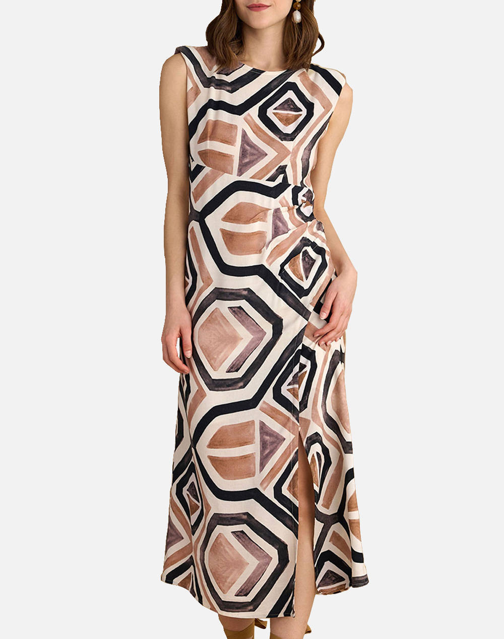 Attrattivo Dress Women Clothes Dresses Multi Viscose,Linen 91354764 Multi Female Dresses