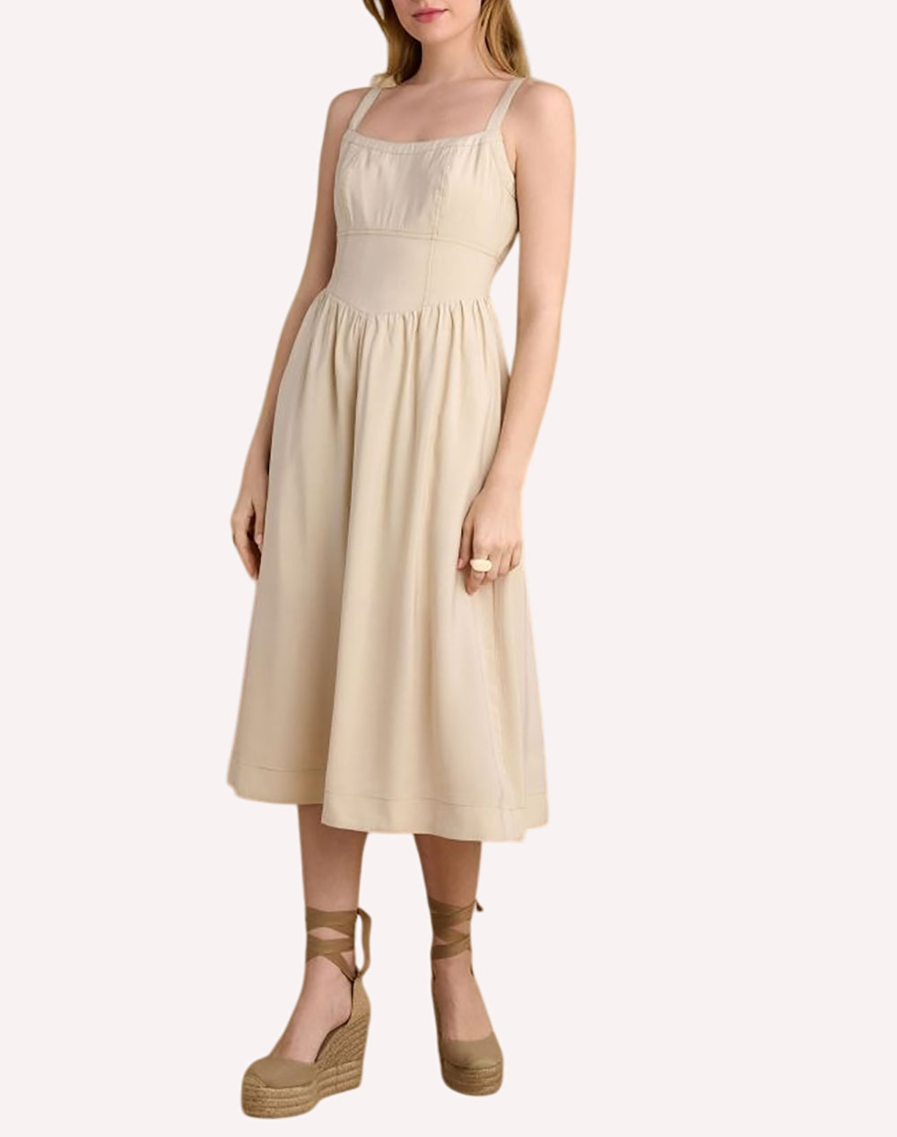 Attrattivo Dress Women Clothes Dresses Biege Viscose,Synthetic 9920327 Mpez Female Dresses Biege