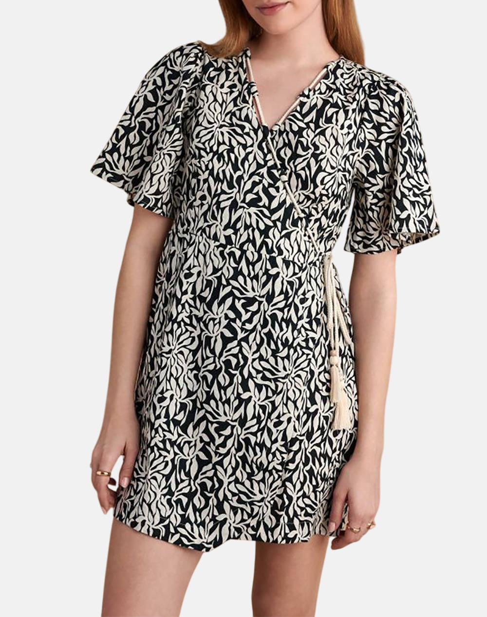 Attrattivo Dress Women Clothes Dresses Black Cotton,Linen 9920974 Multi Female Dresses Black