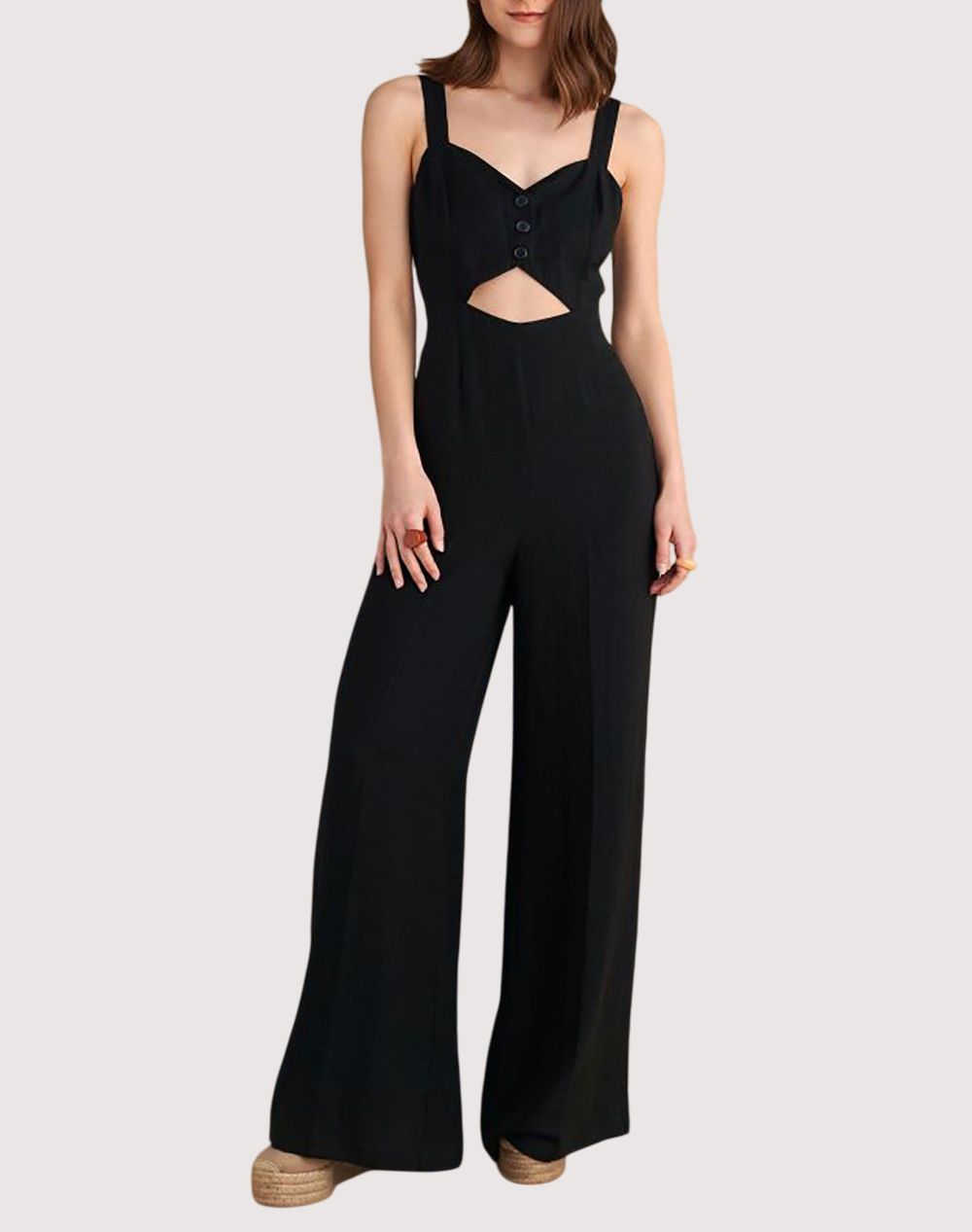 Attrattivo Jumpsuit Women Clothes Bodysuits Black Viscose,Linen,Synthetic 9920376A Mayro Female Bodysuits Black