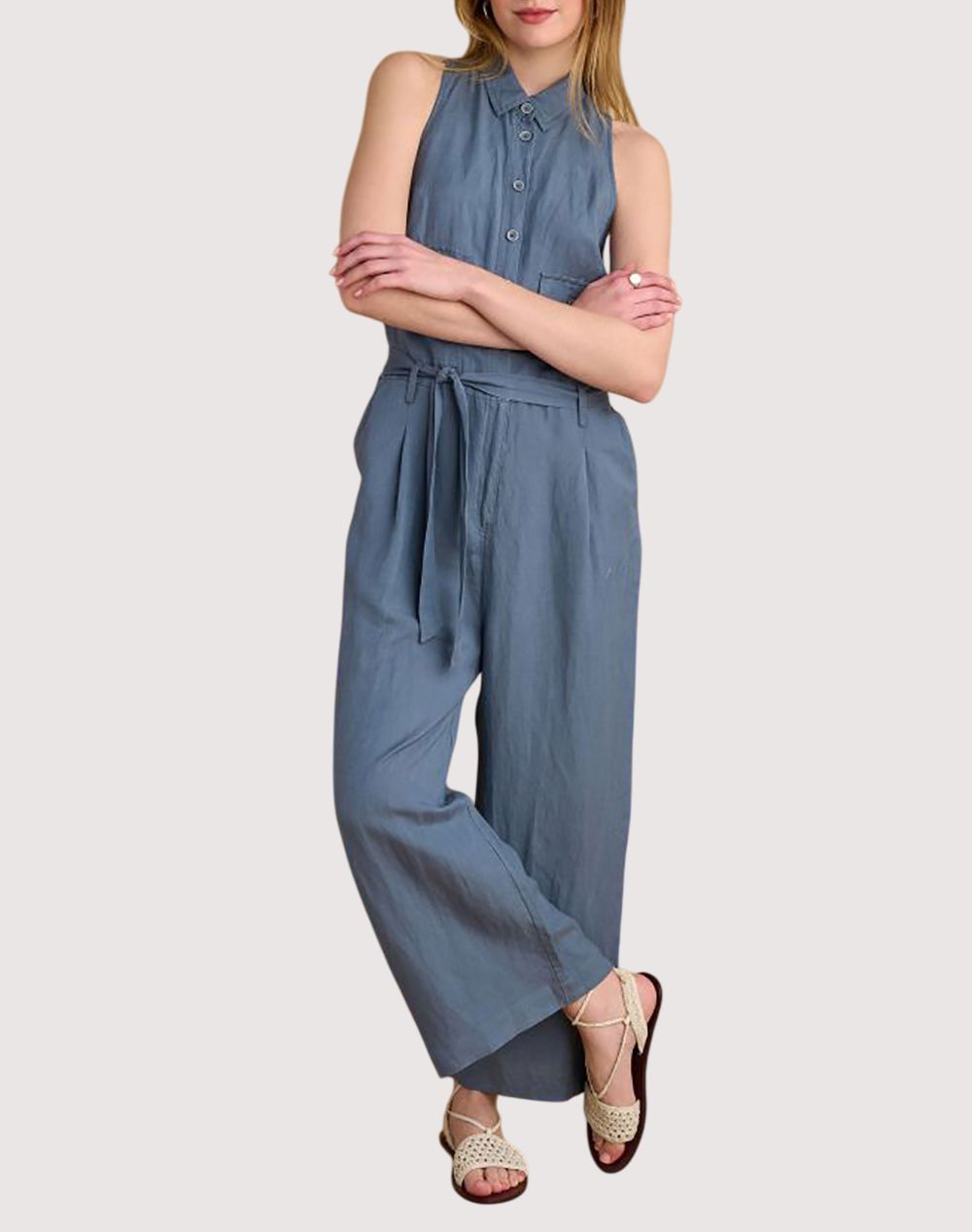 Attrattivo Jumpsuit Women Clothes Bodysuits Steelblue Viscose,Linen 9920943 Grebl Female Bodysuits Blue