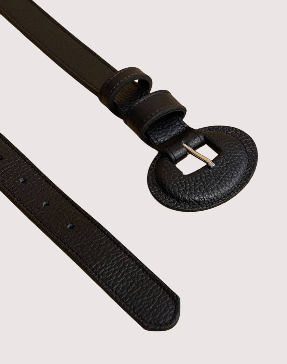 Attrattivo Belt Women Accessories Belts Black Leather 9Z22796 Mayro Female Belts Black