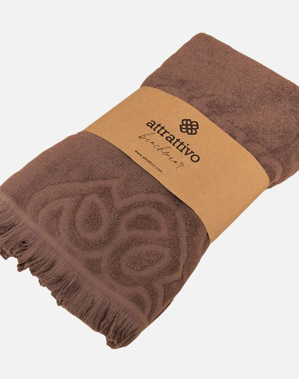 Attrattivo Towel Home Bathroom Towels Brown Cotton 9S23052 Taupe Female Towels Brown